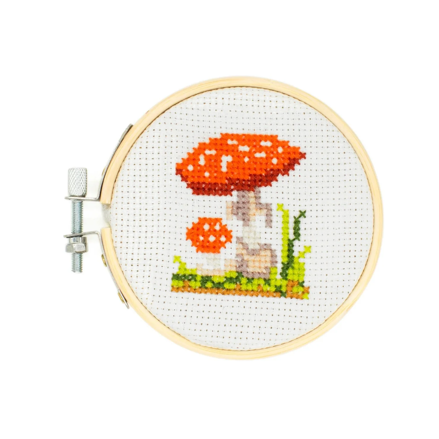 MUSHROOM MINI CROSS STITCH EMBROIDERY KIT - Image 3