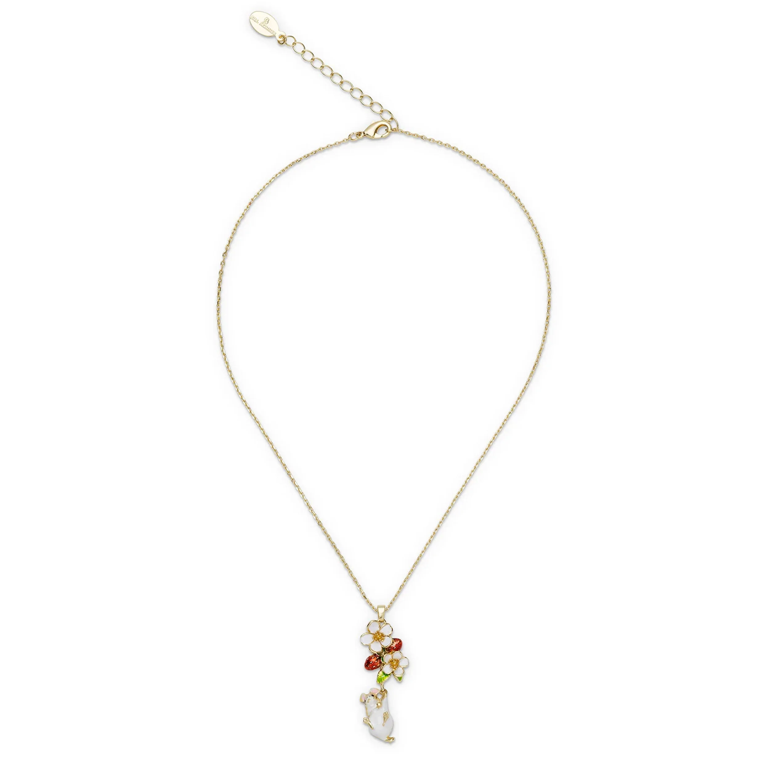 STRAWBERRY & MOUSE PENDANT NECKLACE - Image 3