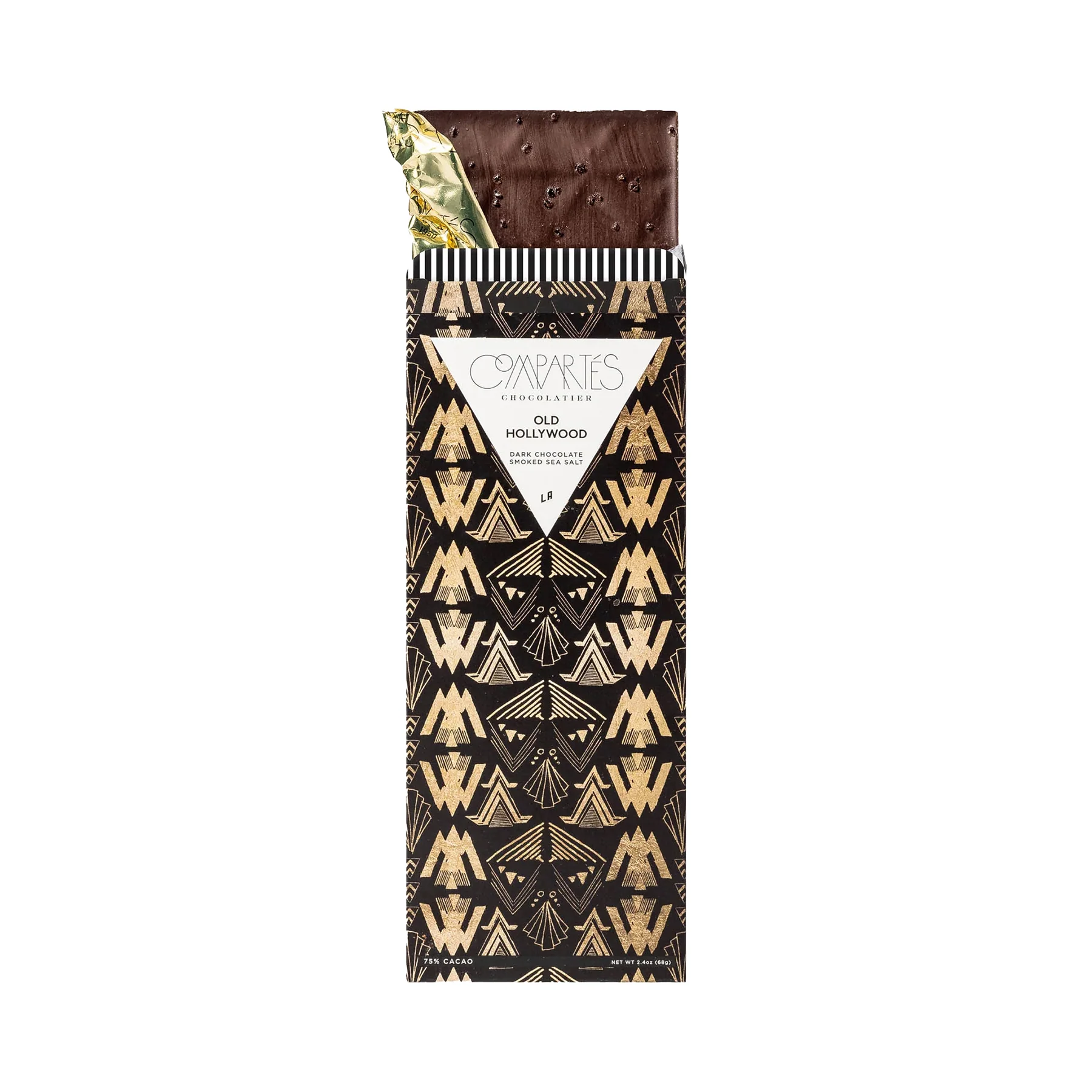 OLD HOLLYWOOD SMOKED SEA SALT DARK CHOCOLATE BAR