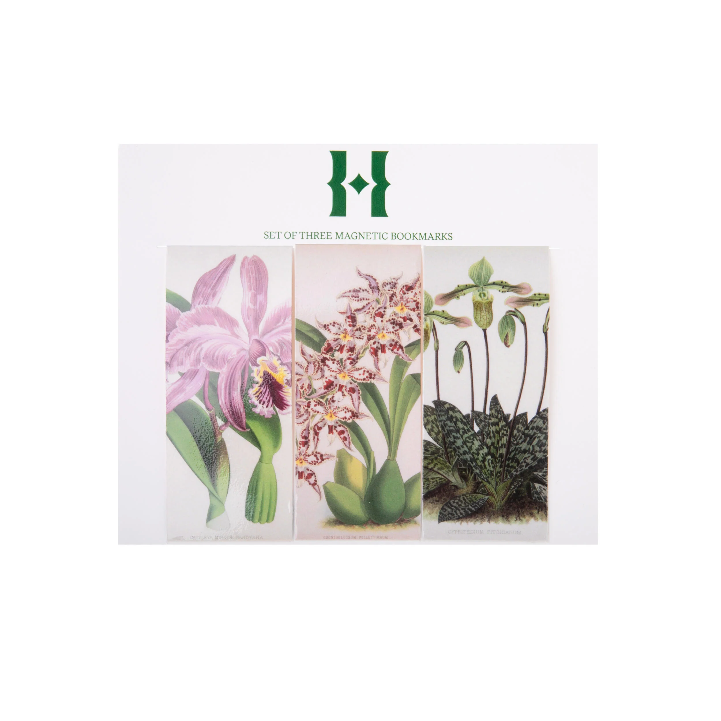 ORCHID MAGNETIC BOOKMARKS - SET OF THREE