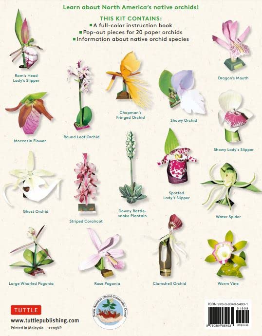 ORIGAMI ORCHIDS PAPER MODEL KIT - Image 2