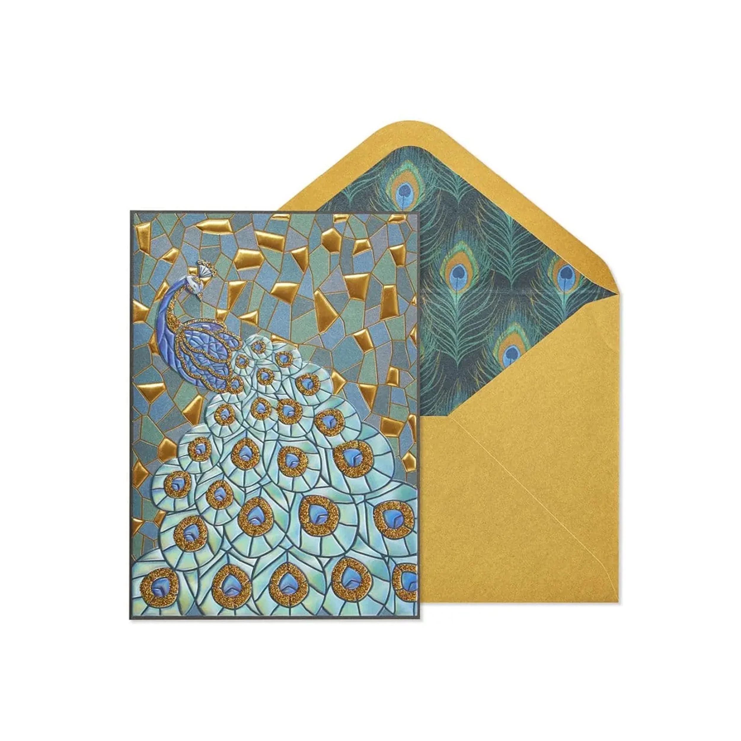 PEACOCK MOSAIC NOTECARD