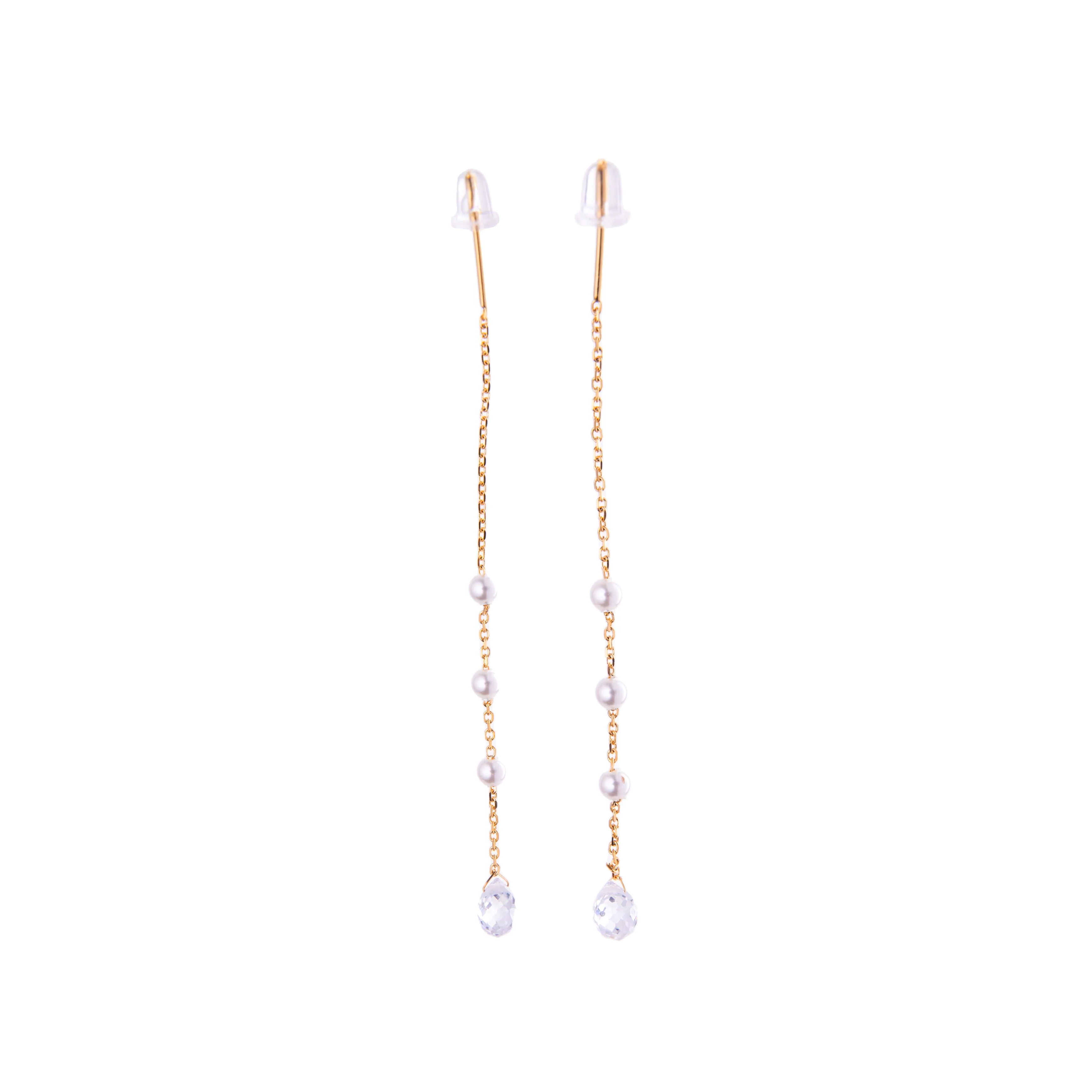 PEARL THREADER EARRINGS