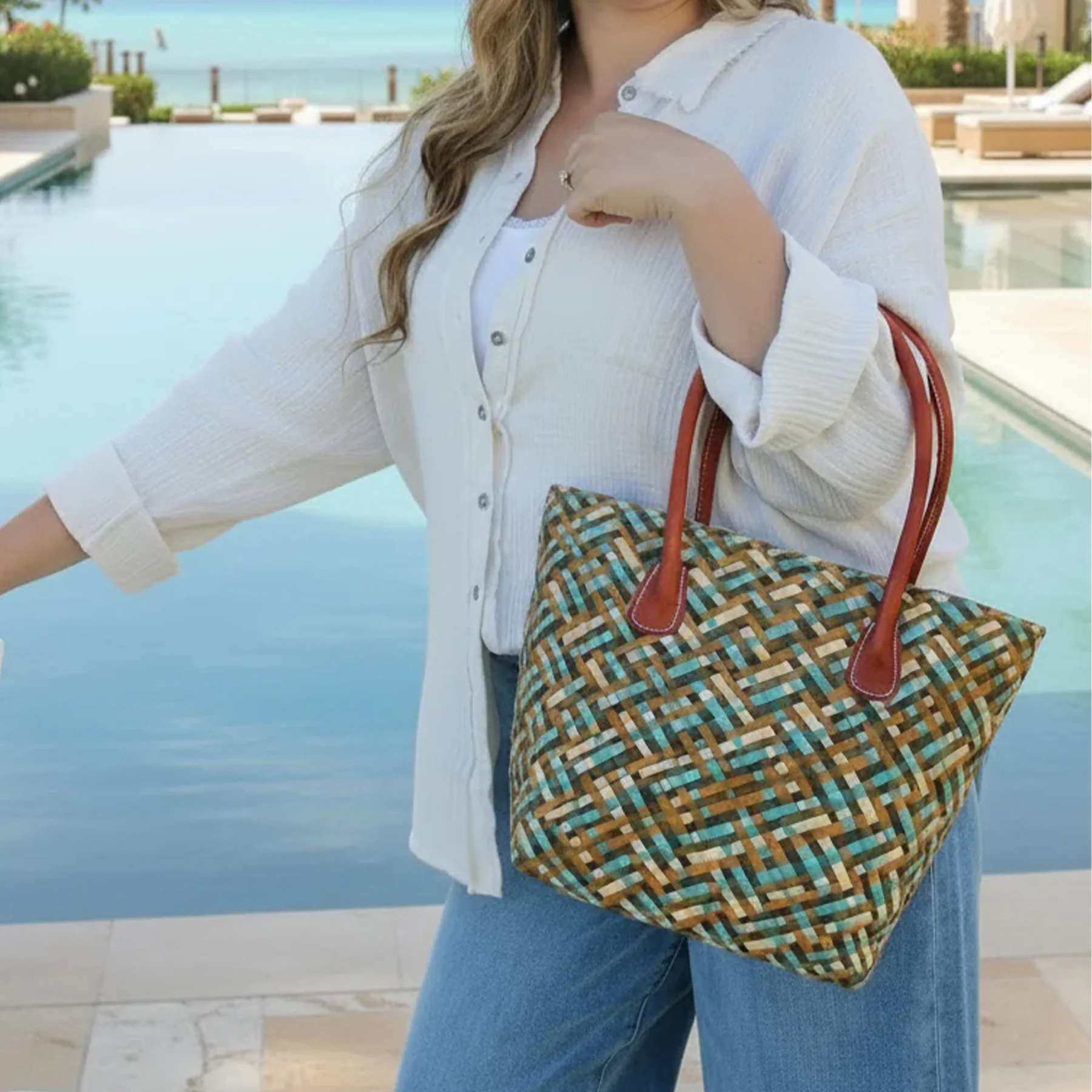 PIANINA WOVEN STRAW BASKET BAG - Image 5