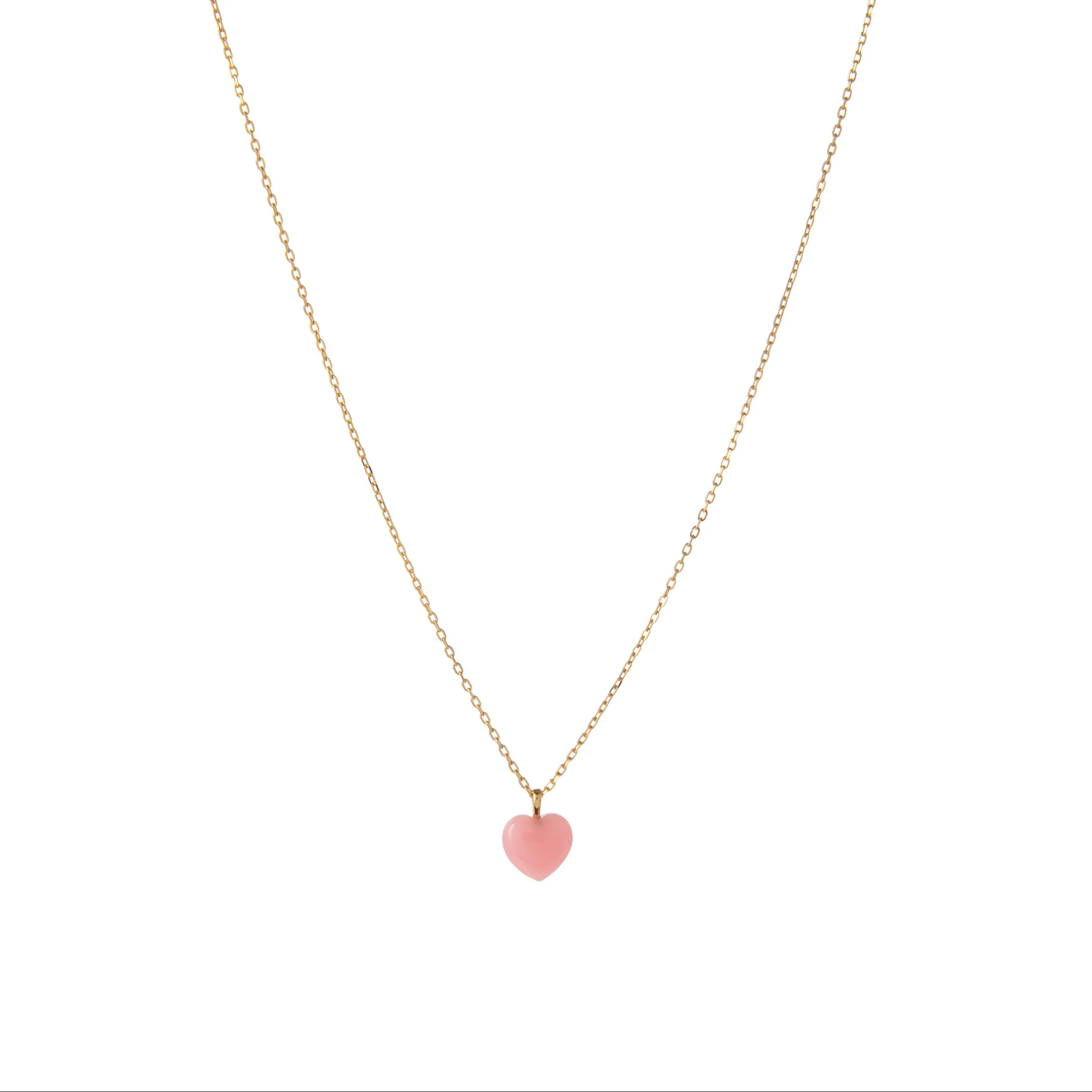 PINK HEART CHARM NECKLACE