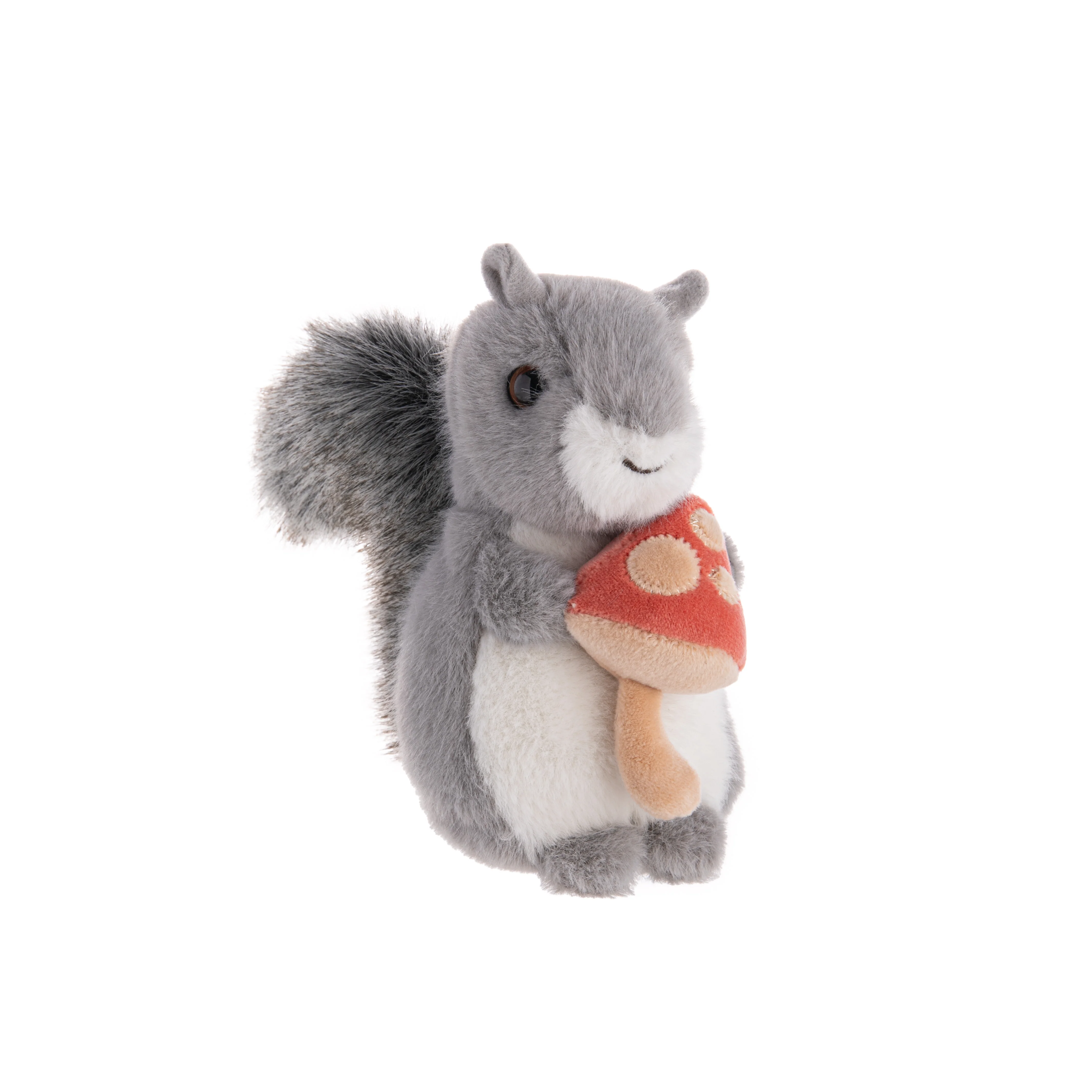 PLUSH SQUIRREL WITH MUSHROOM