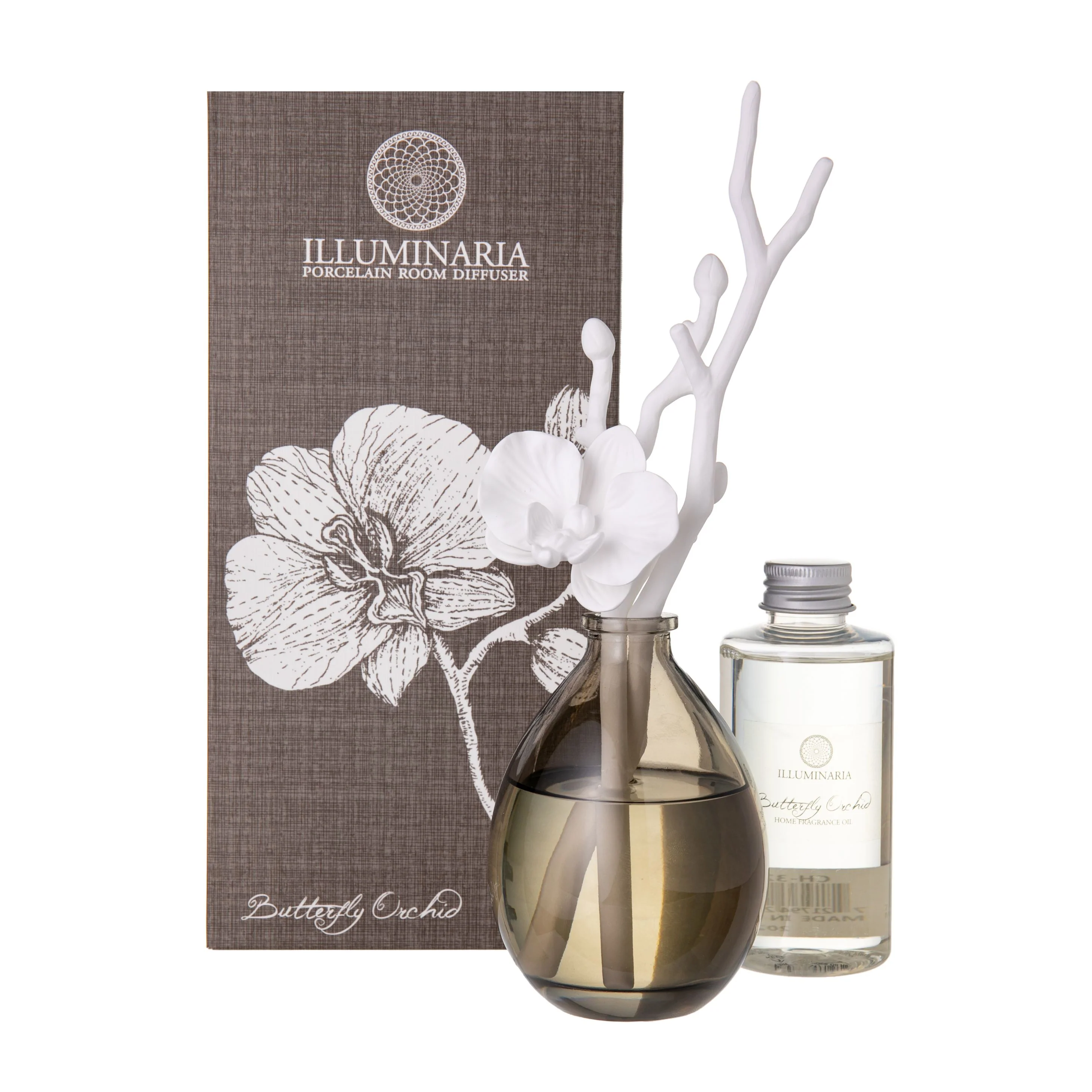 PORCELAIN BUTTERFLY ORCHID DIFFUSER