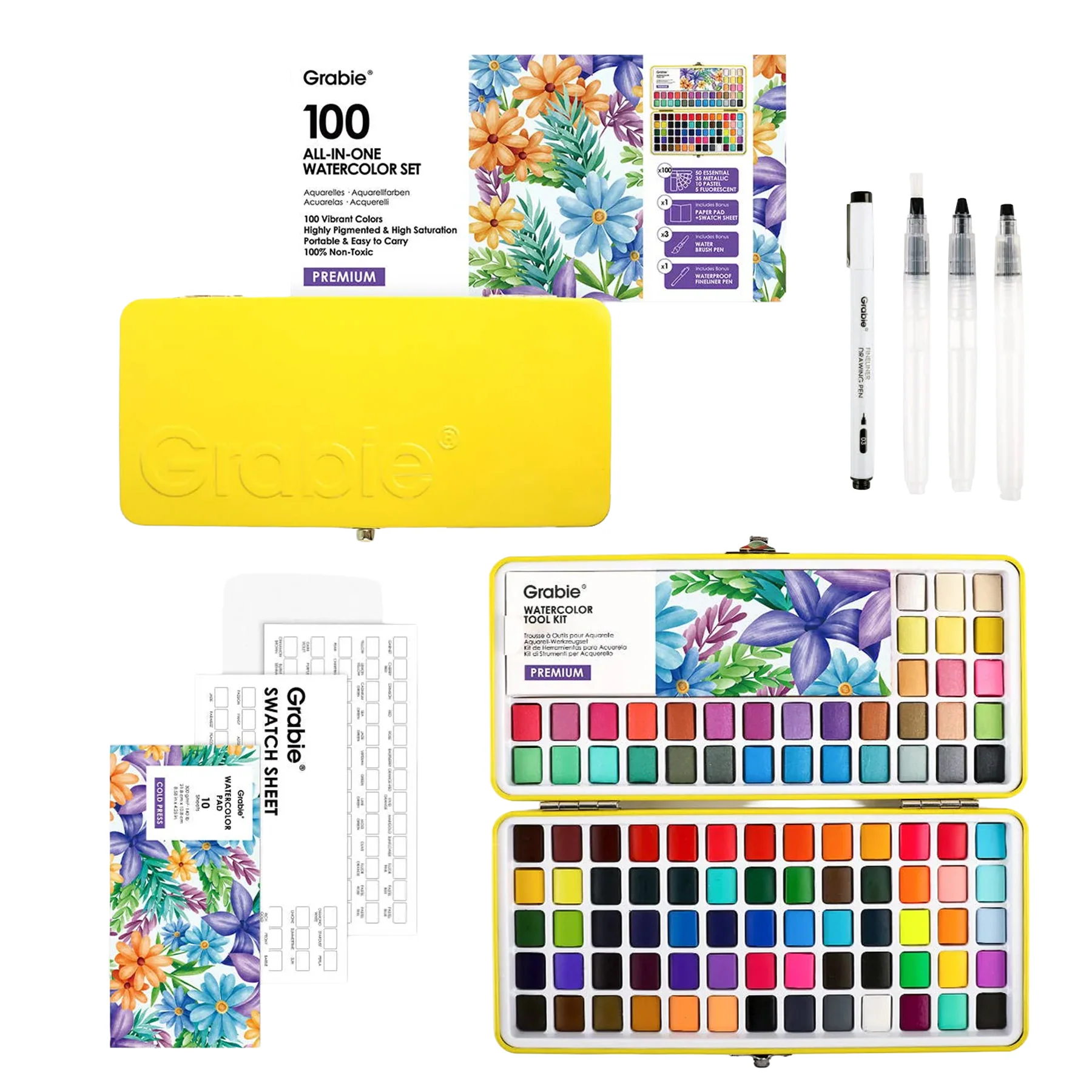 PREMIUM WATERCOLOR SET - 100 COLORS