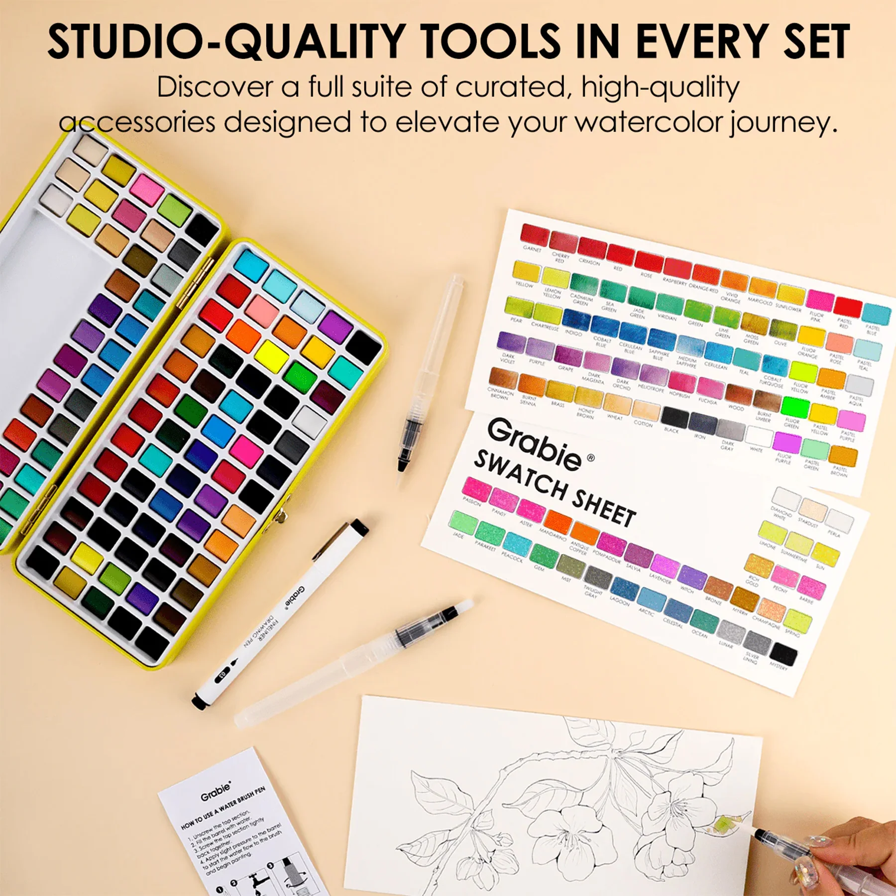 PREMIUM WATERCOLOR SET - 100 COLORS - Image 4