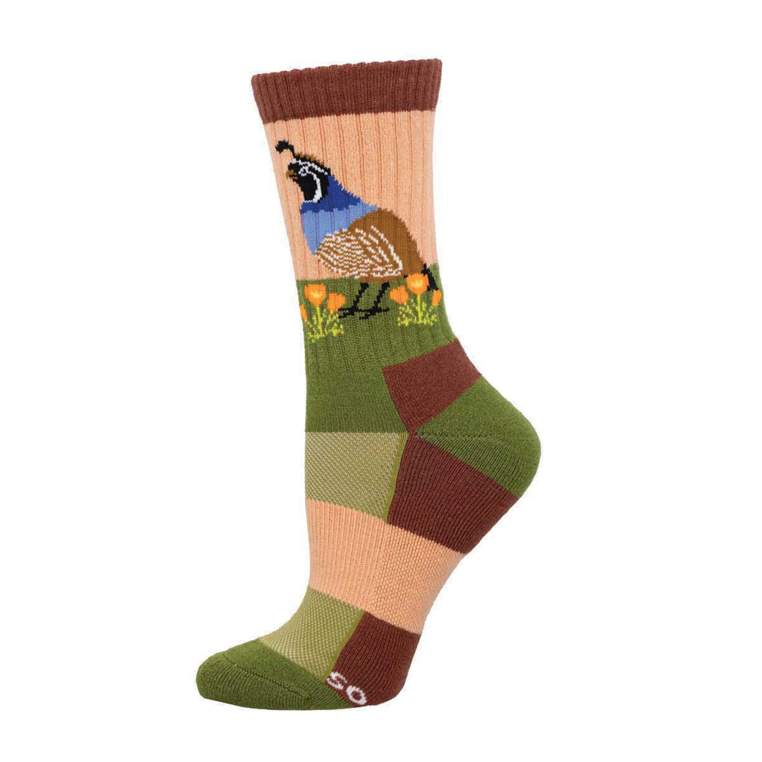 QUAIL AND POPPIES SOCKS