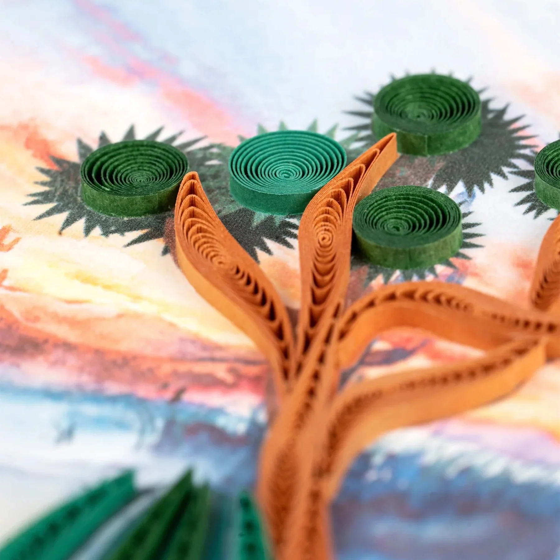 QUILLED DESERT LANDSCAPE NOTECARD - Image 2