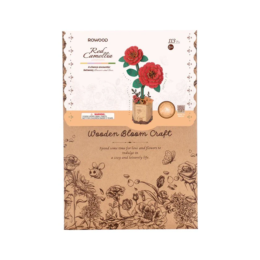 RED CAMELLIA WOODEN KIT - Image 2