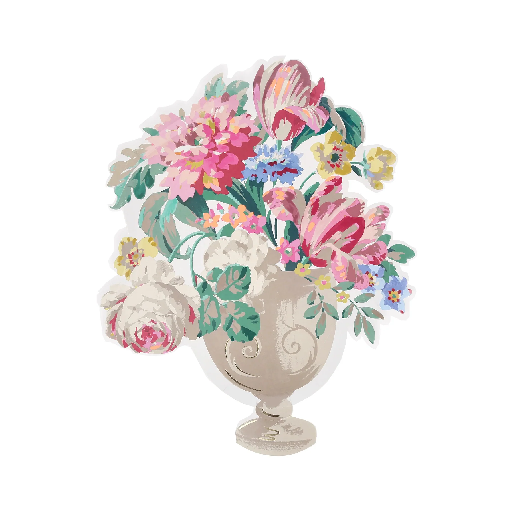 ROCOCO FLORAL VASE PAPER PLATES