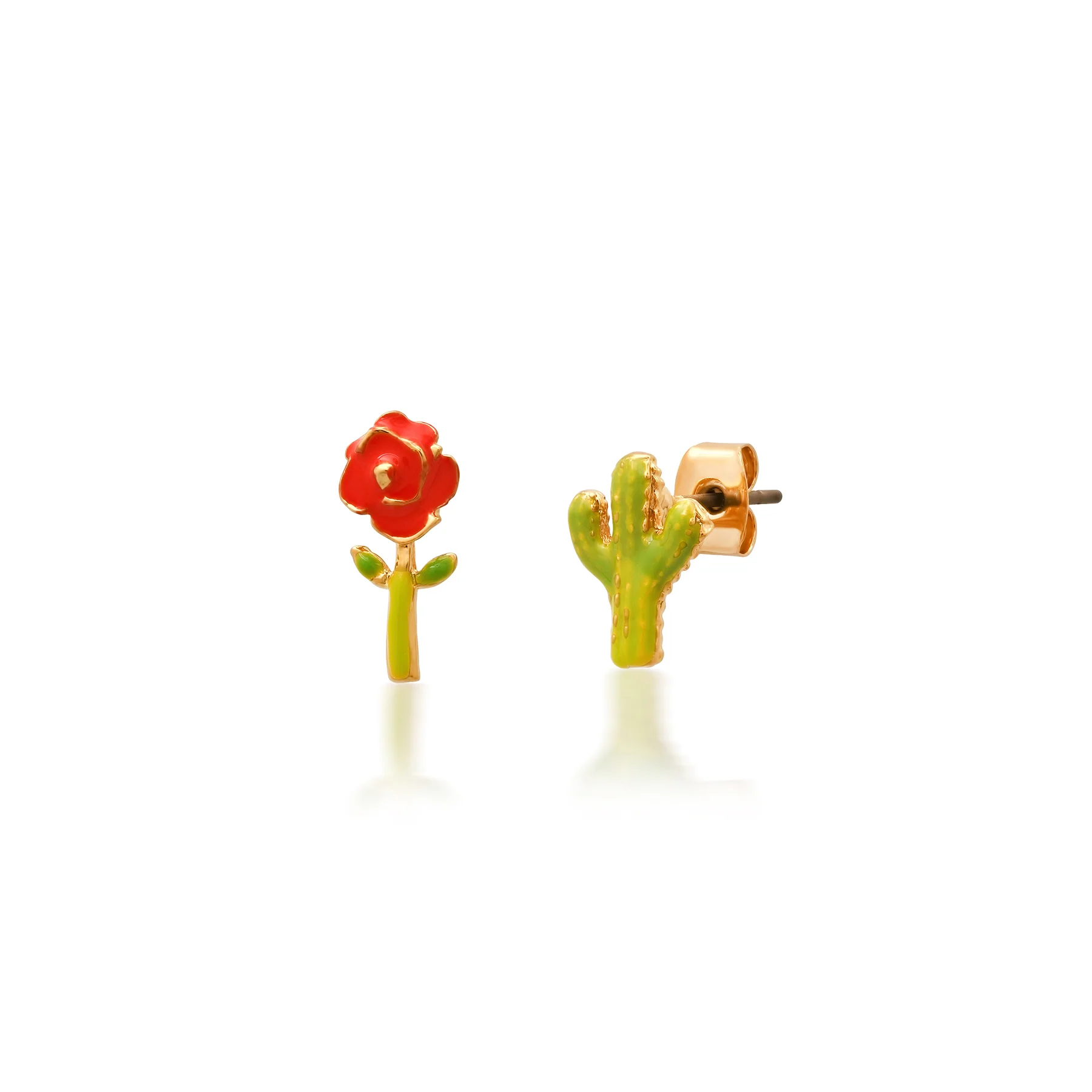 ROSE & CACTUS STUD EARRINGS