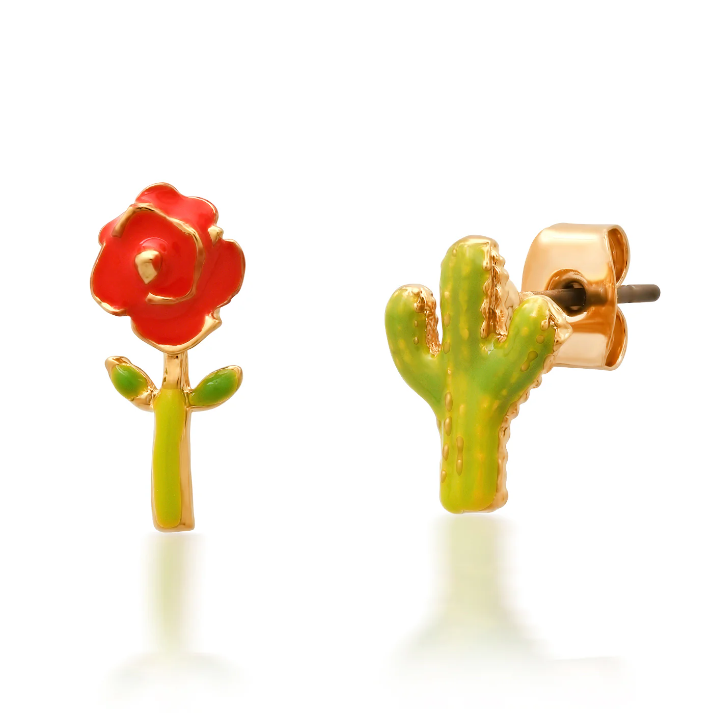 ROSE & CACTUS STUD EARRINGS - Image 2