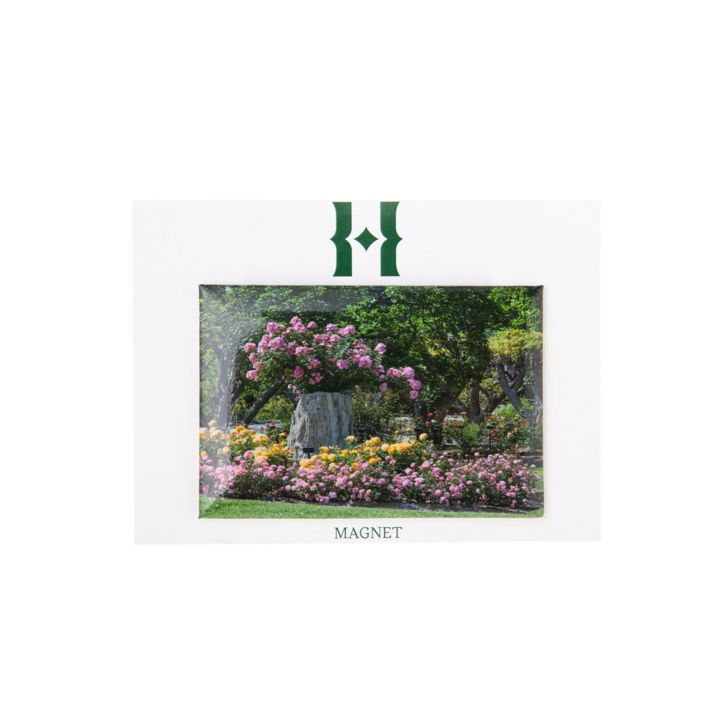 ROSE GARDEN FAUX BOIS PLANTER MAGNET