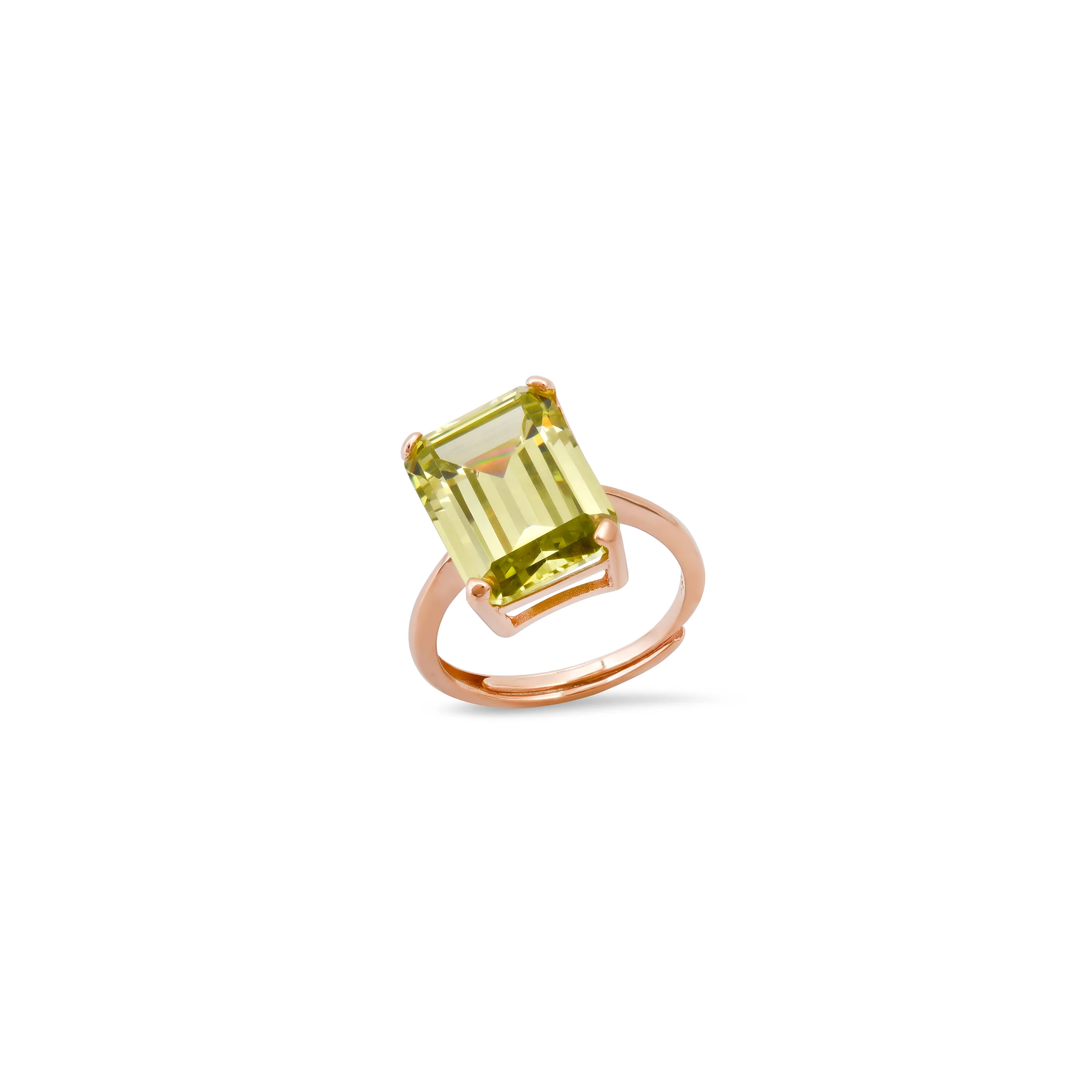 ROSE GOLD VERMEIL SOLITAIRE RING