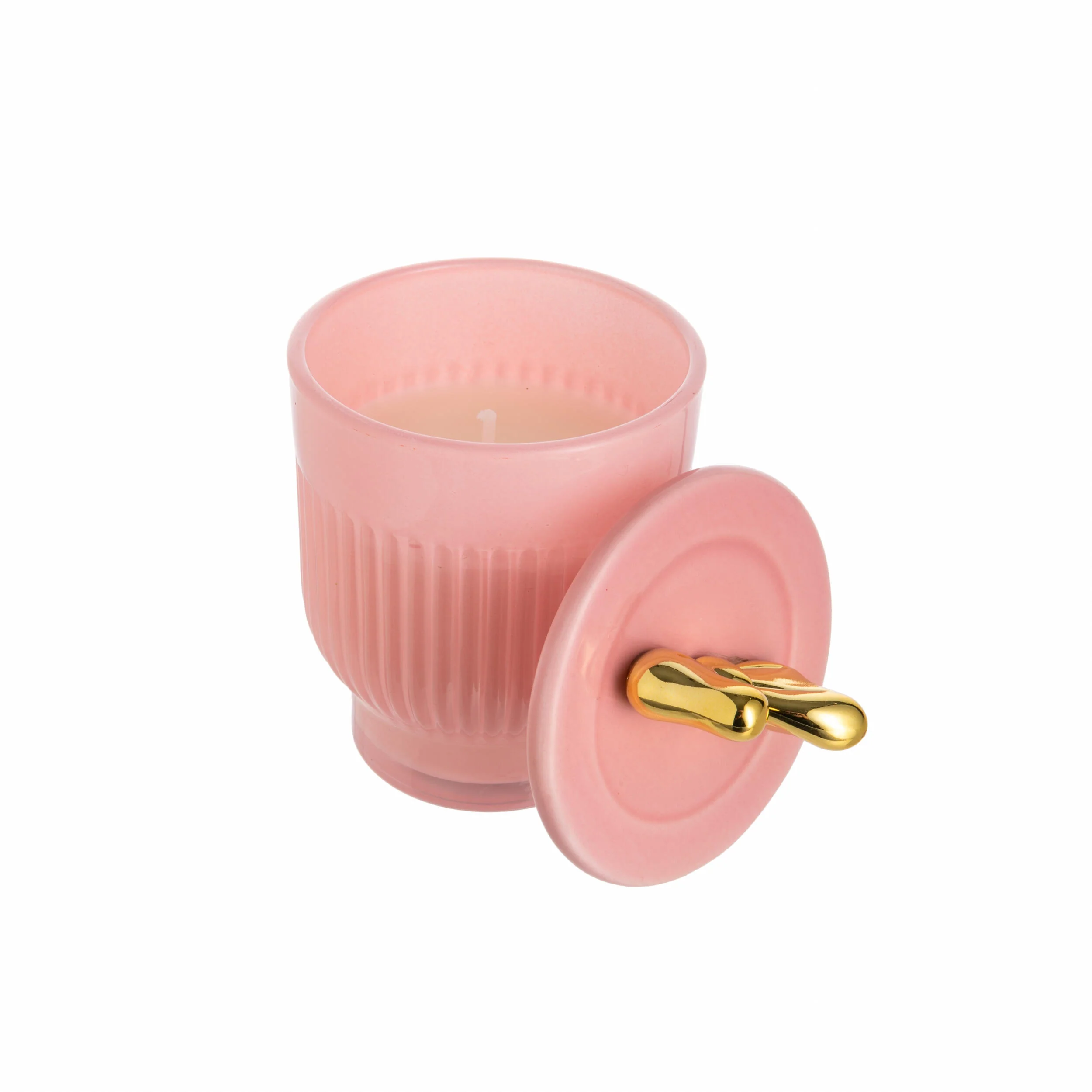 ROSE WATER SCENTED CANDLE IN BOW-TOPPED JAR - Image 2