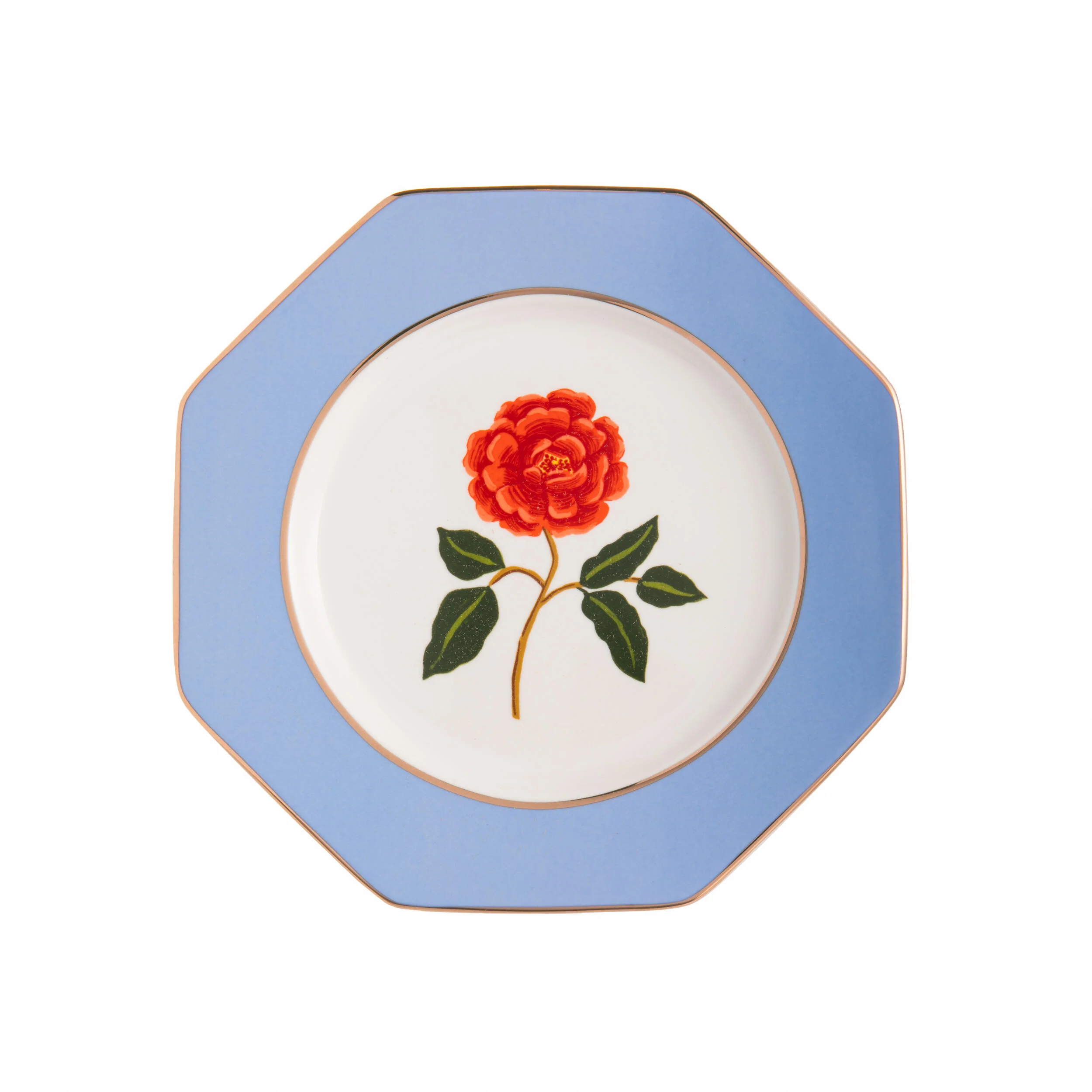 BOTANICAL PORCELAIN DESSERT PLATE SET - Image 3