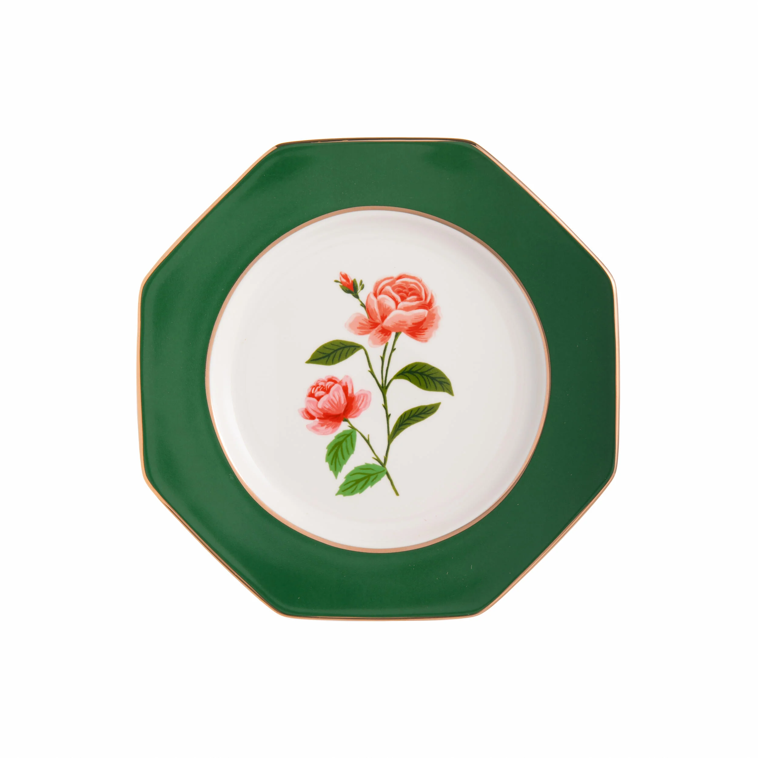 BOTANICAL PORCELAIN DESSERT PLATE SET - Image 4