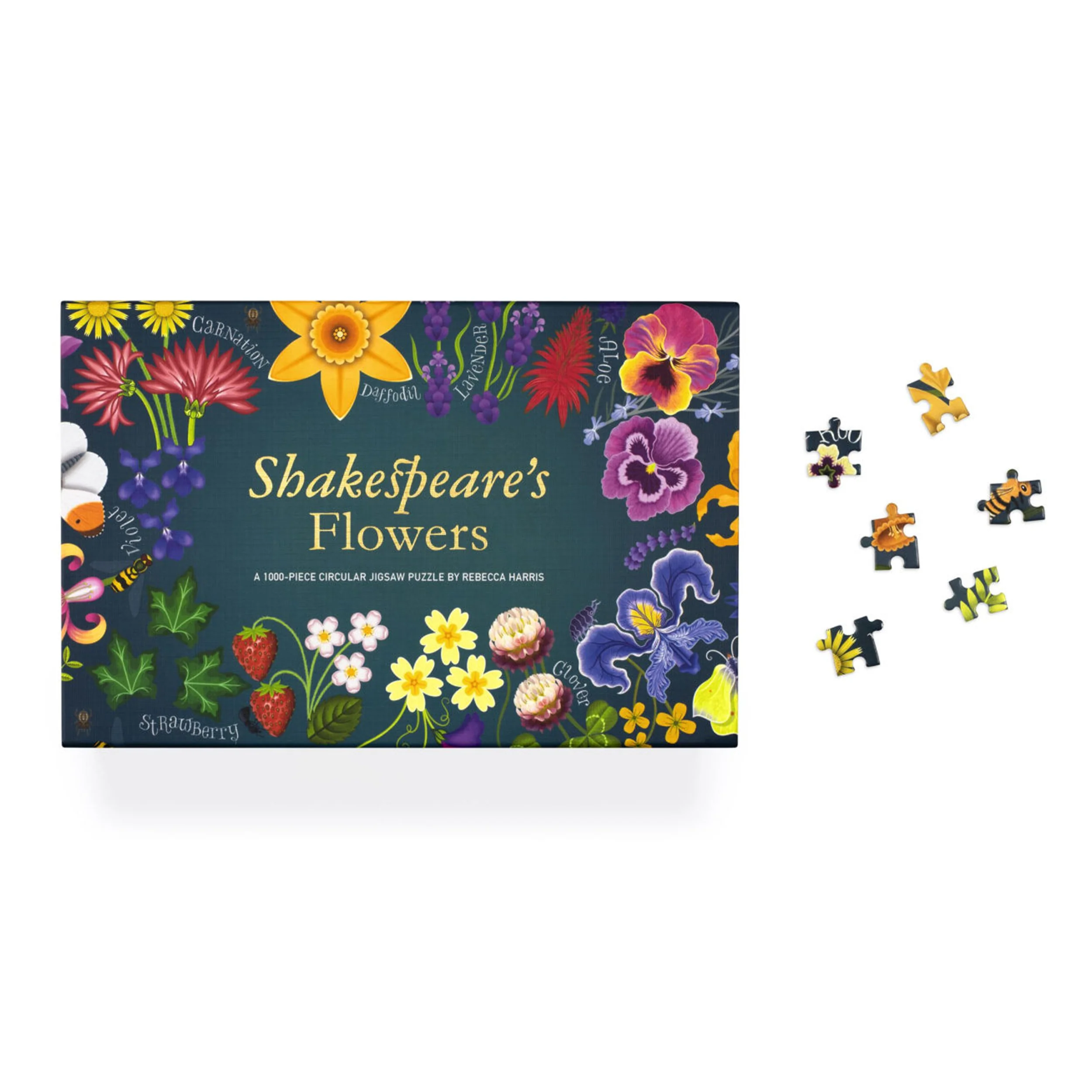 SHAKESPEARE'S FLOWERS 1000-PIECE CIRCULAR JIGSAW PUZZLE - Image 3