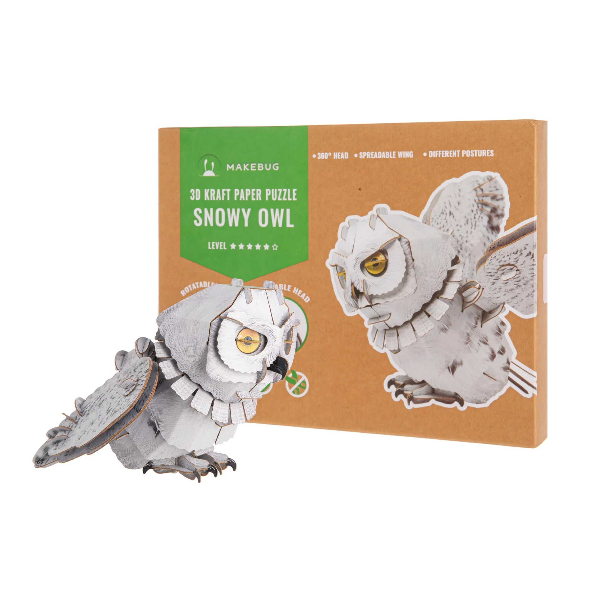 SNOWY OWL 3D PAPER MODEL KIT