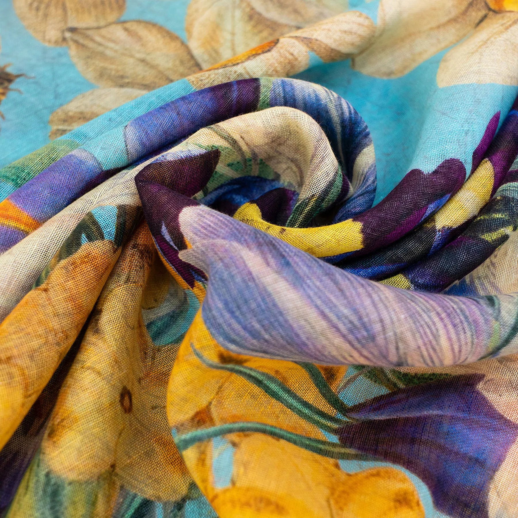 SPRING FLORALS SCARF - Image 3