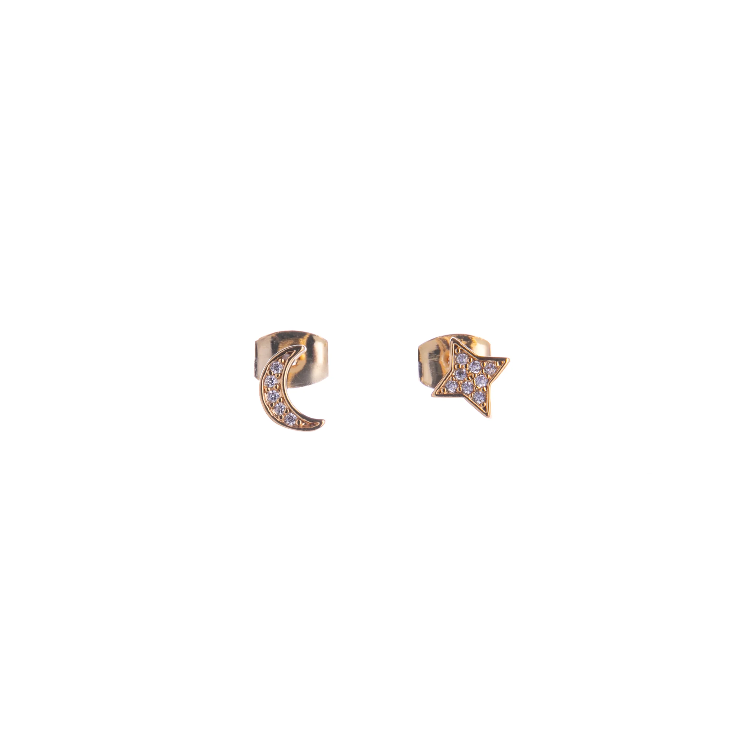 STAR AND MOON POST EARRINGS - Image 2