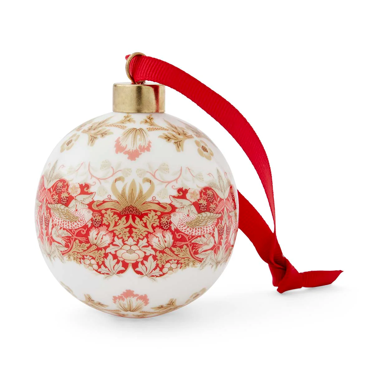 STRAWBERRY THIEF BAUBLE ORNAMENT - Image 2