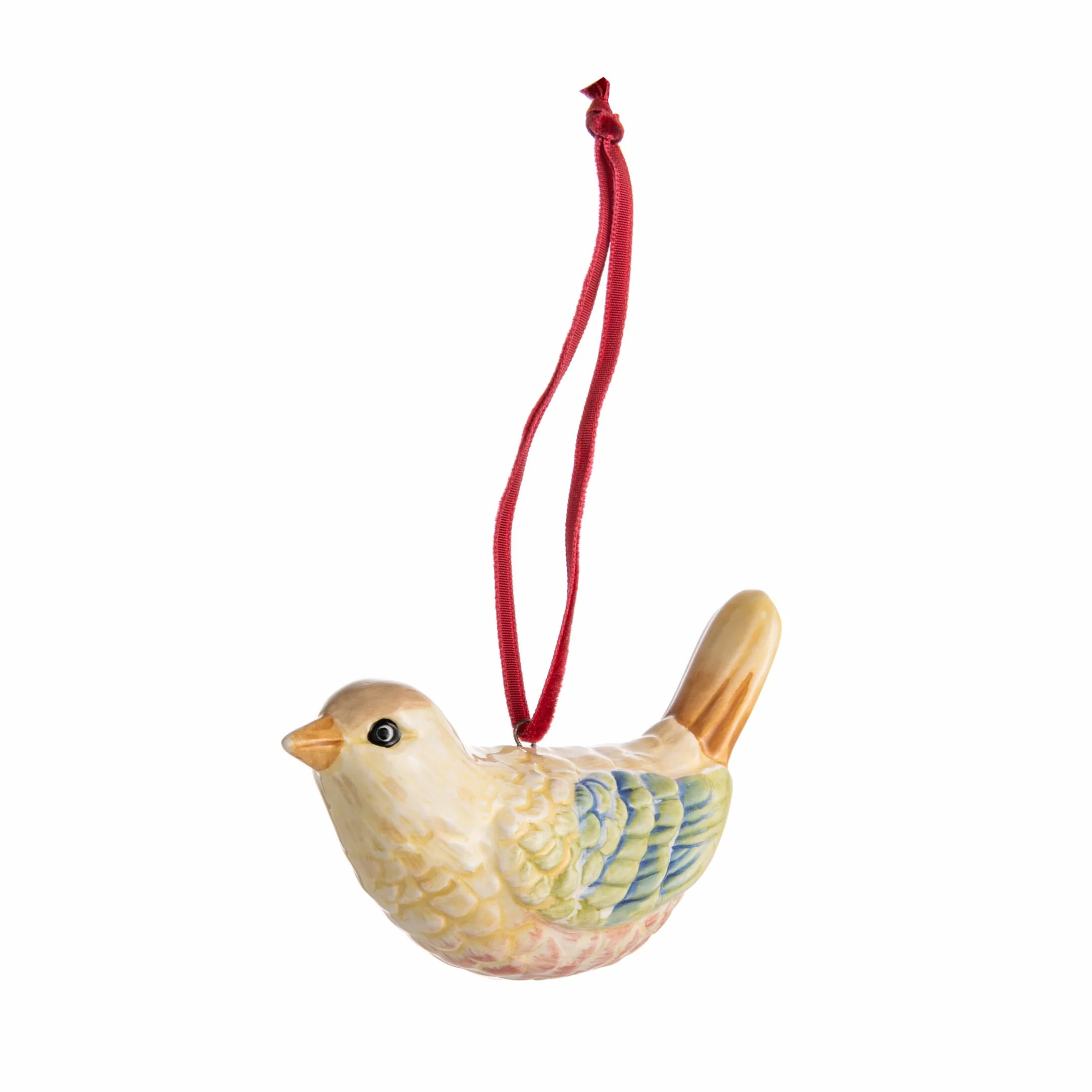 STRAWBERRY THIEF PORCELAIN BIRD ORNAMENT
