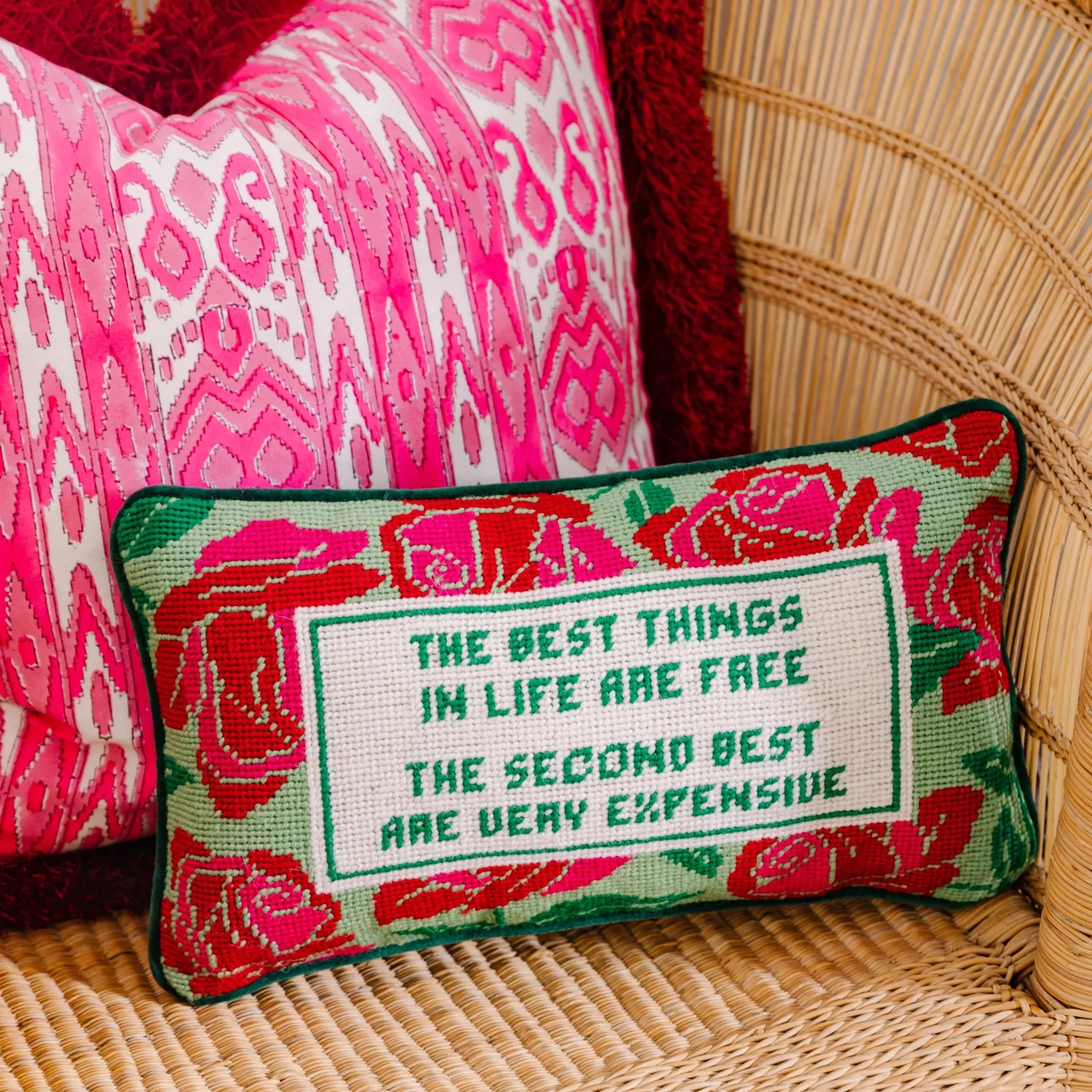 THE BEST THINGS - NEEDLEPOINT PILLOW - Image 3