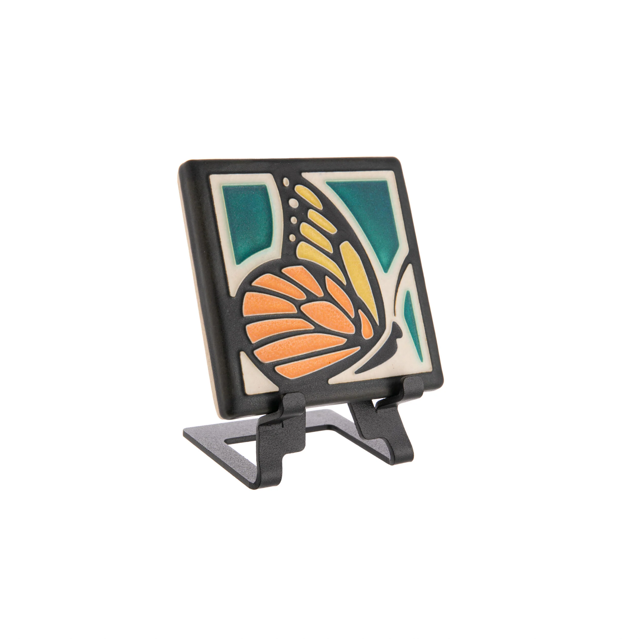 TURQUOISE BUTTERFLY - 4 X 4 TILE - Image 2