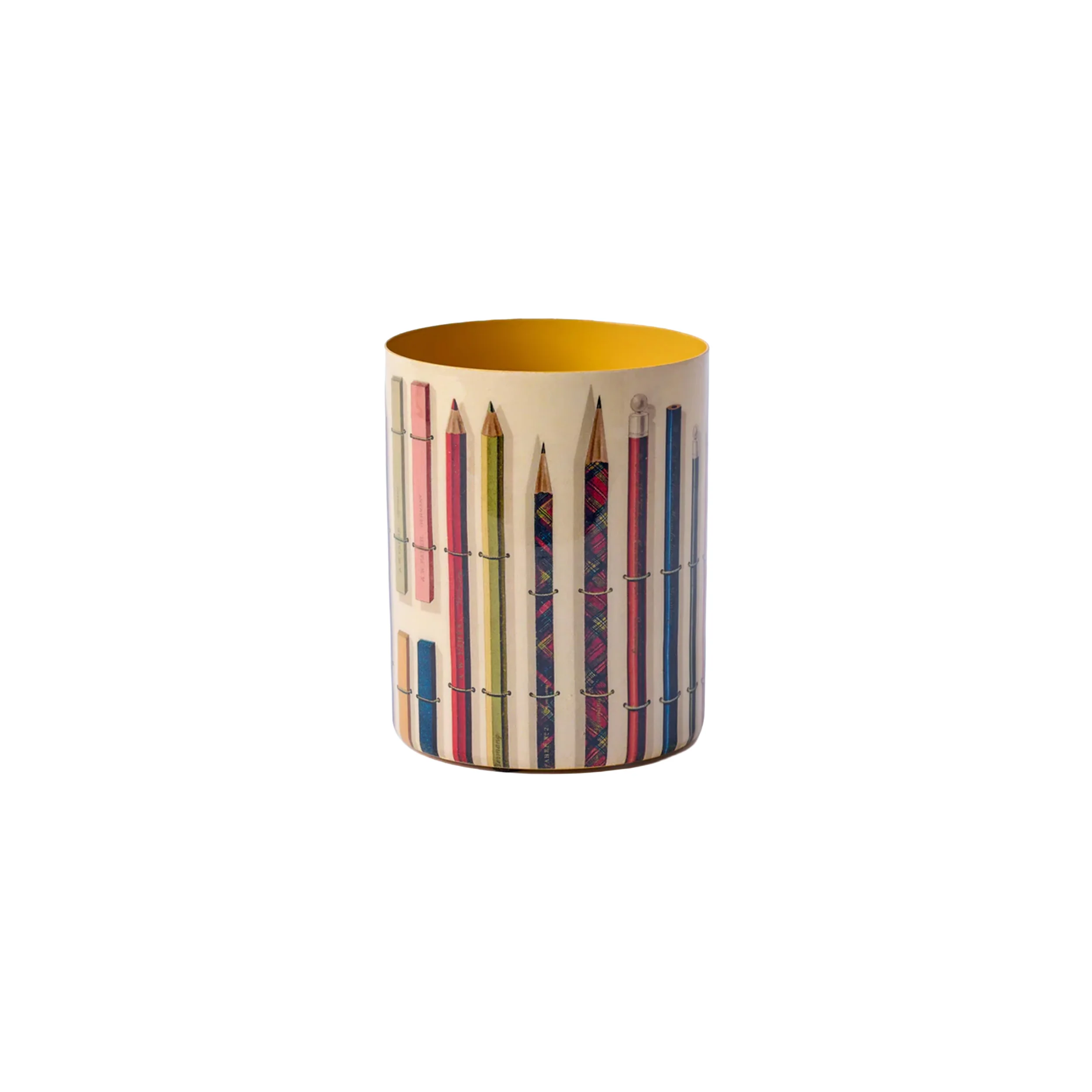 VINTAGE PENCIL ENAMEL POT