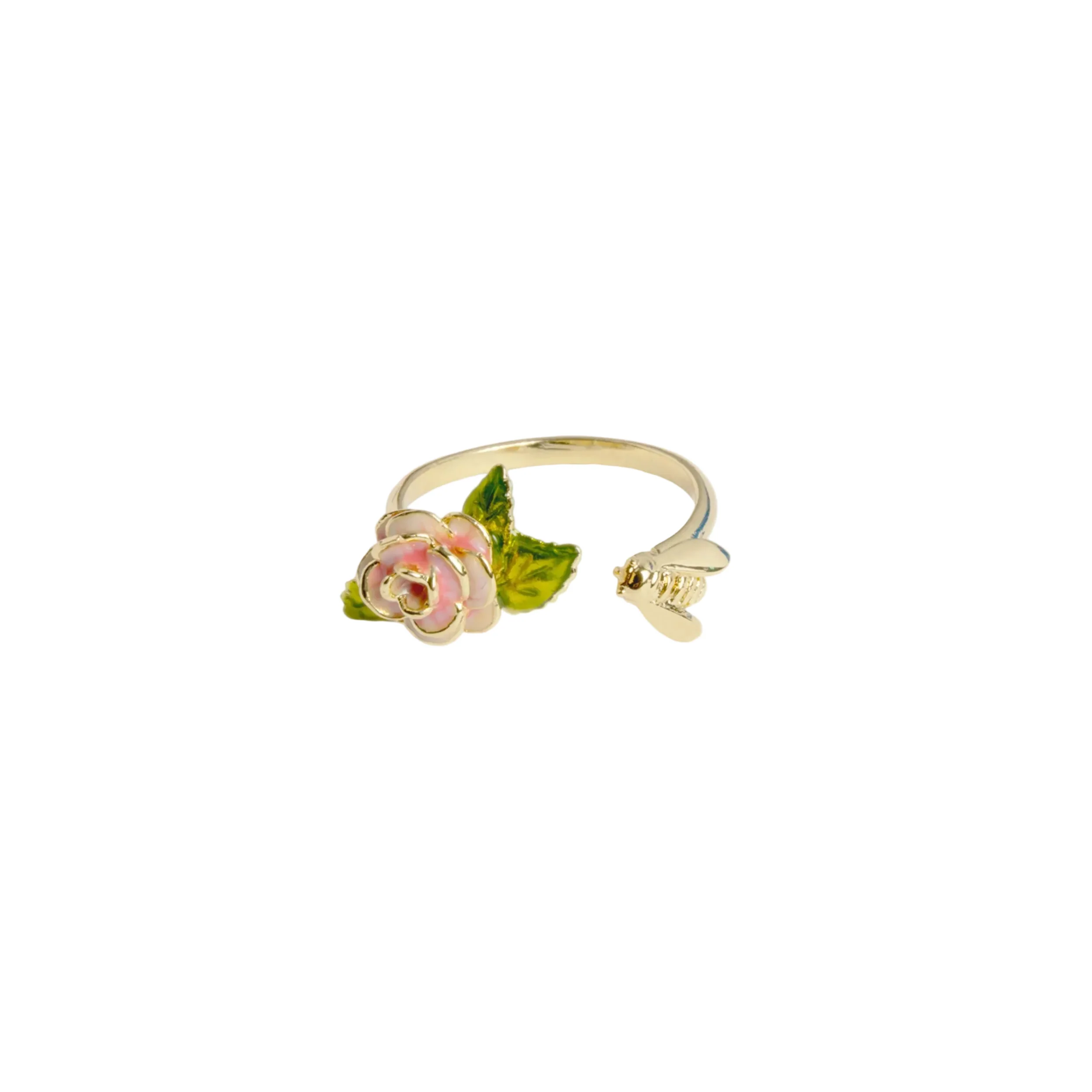 VINTAGE ROSE & BEE RING
