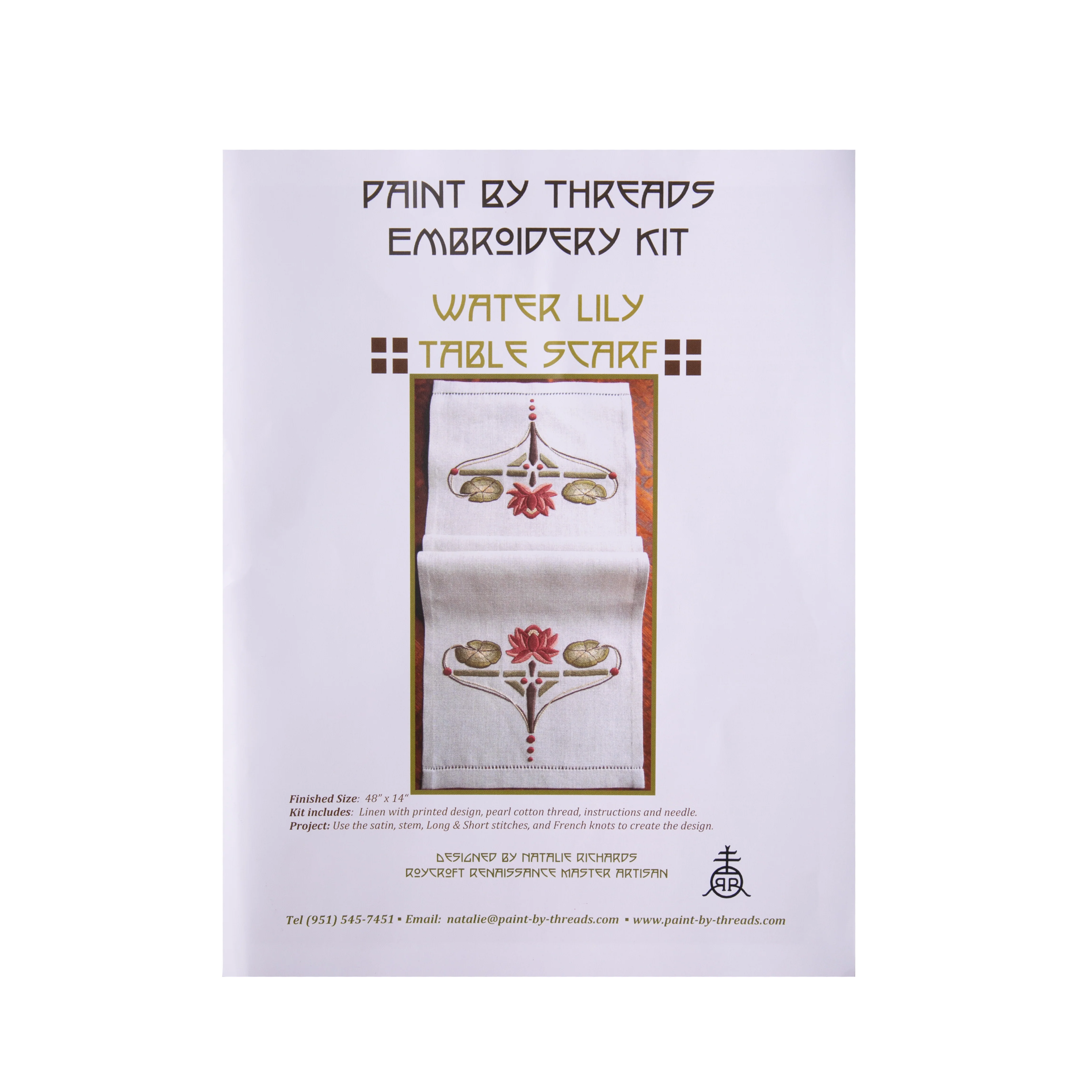 WATER LILY TABLE SCARF EMBROIDERY KIT