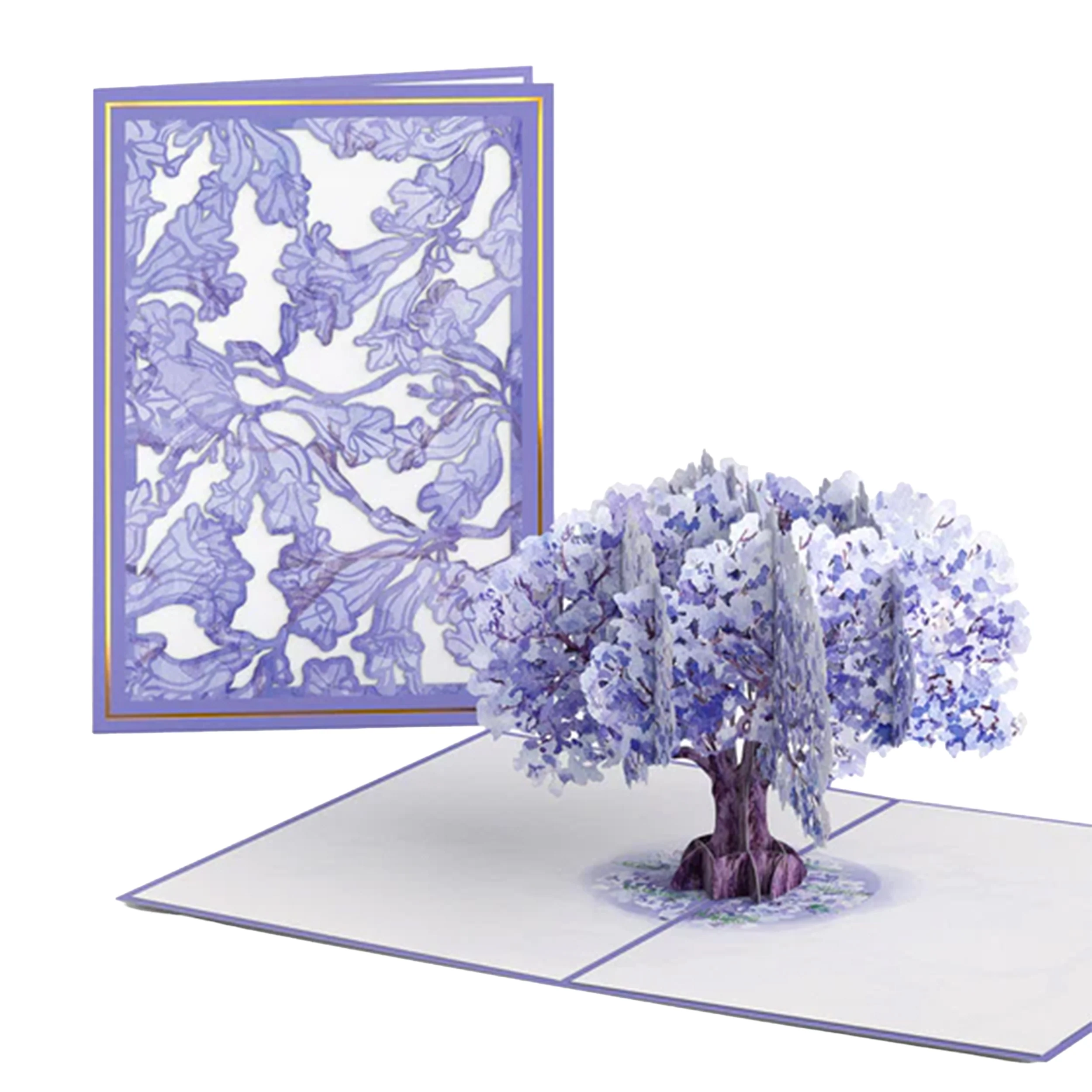 WATERCOLOR JACARANDA TREE POP-UP NOTECARD