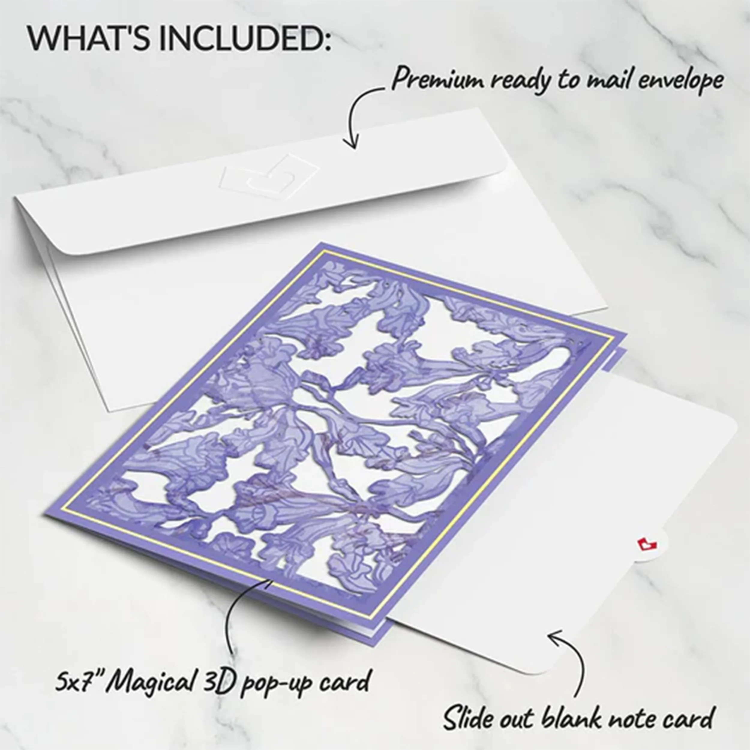 WATERCOLOR JACARANDA TREE POP-UP NOTECARD - Image 4