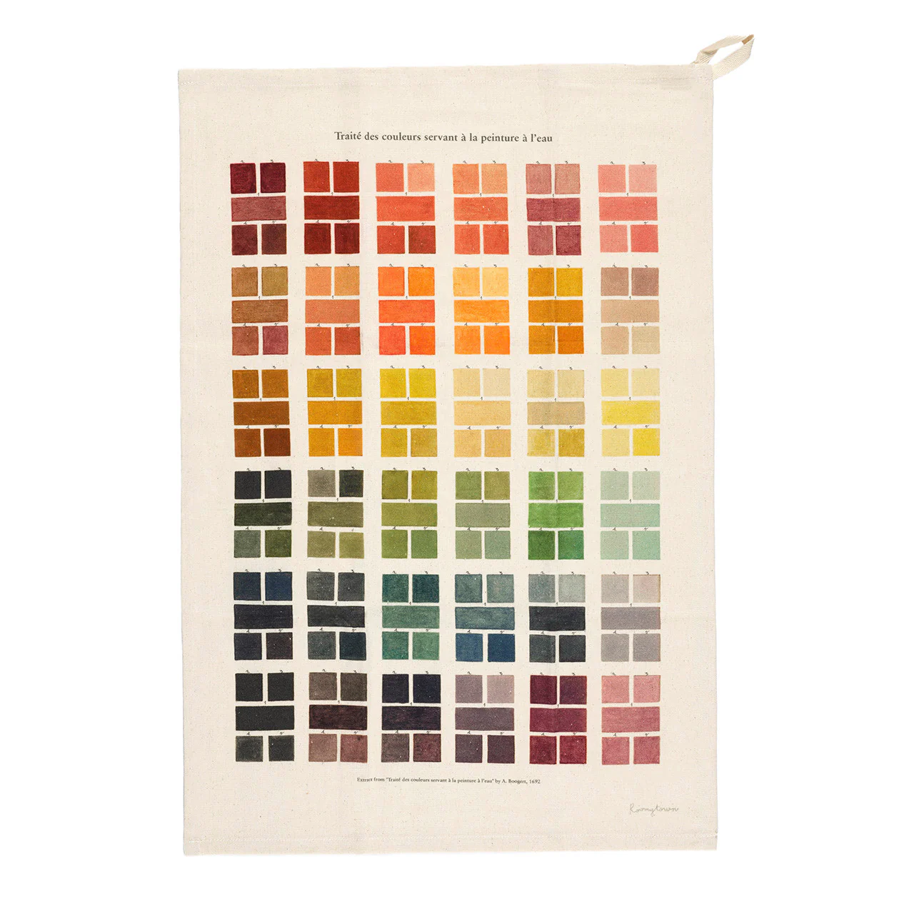 WATERCOLOR SWATCHES ORGANIC COTTON TEATOWEL