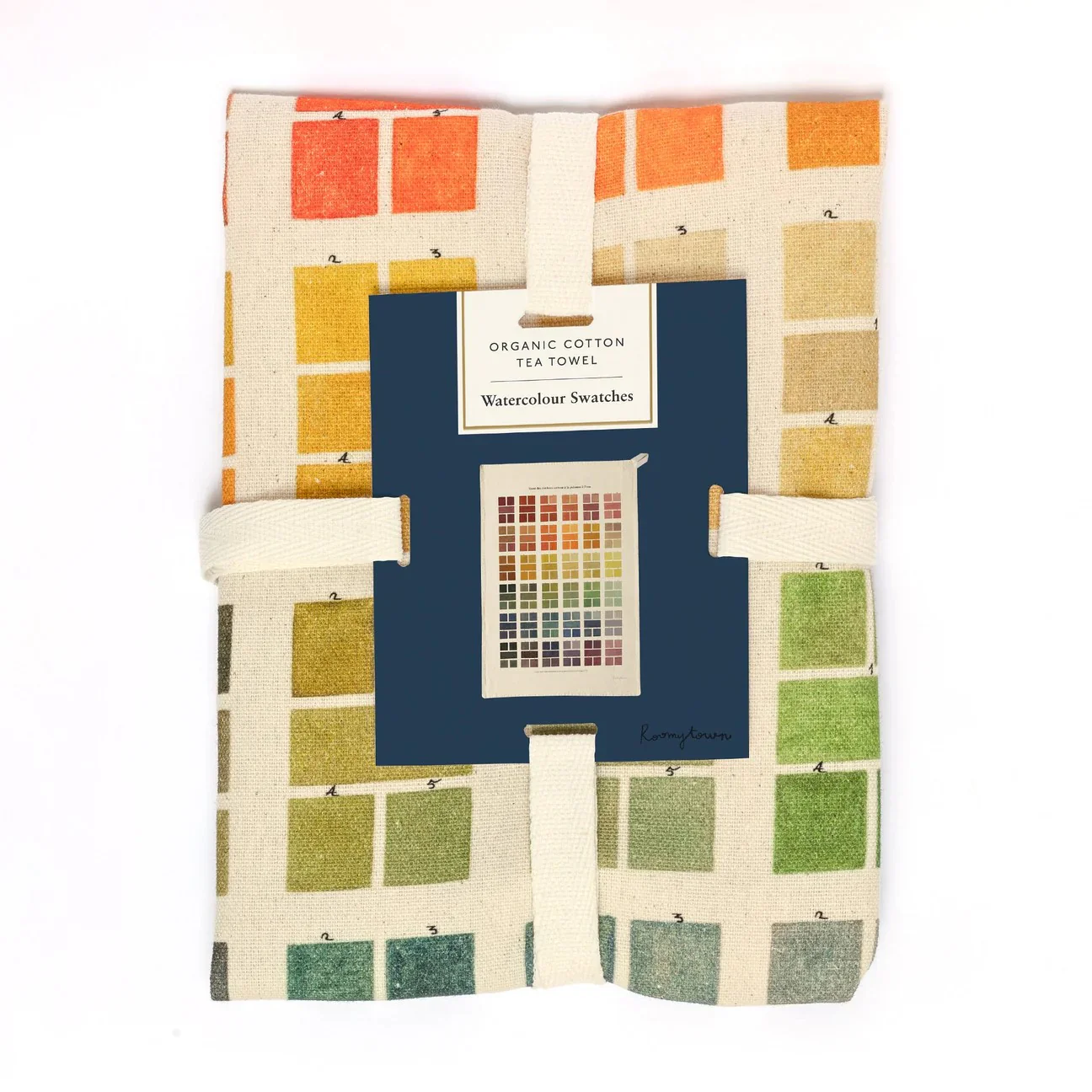 WATERCOLOR SWATCHES ORGANIC COTTON TEATOWEL - Image 2