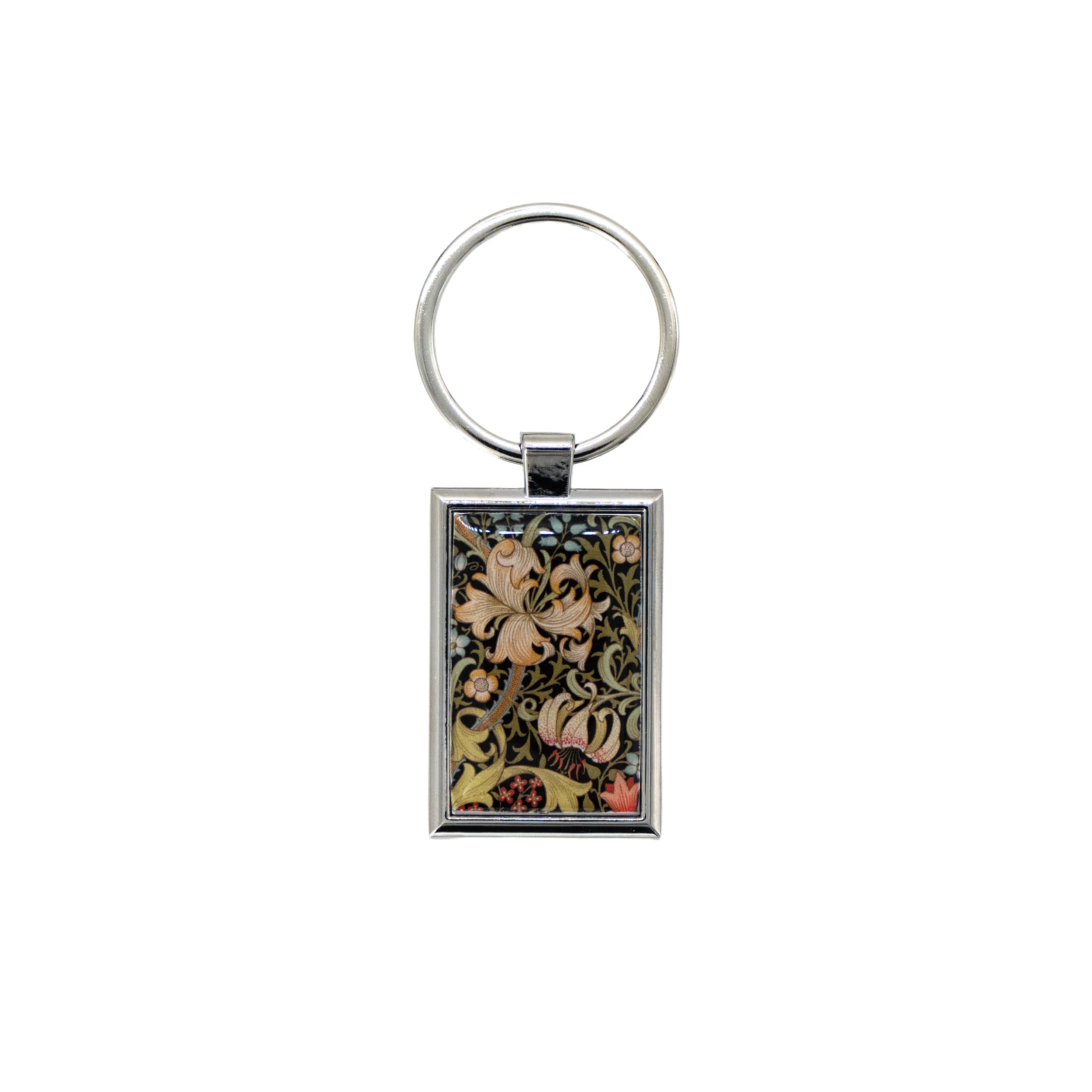 WILLIAM MORRIS GOLDEN LILY KEYCHAIN-BLACK