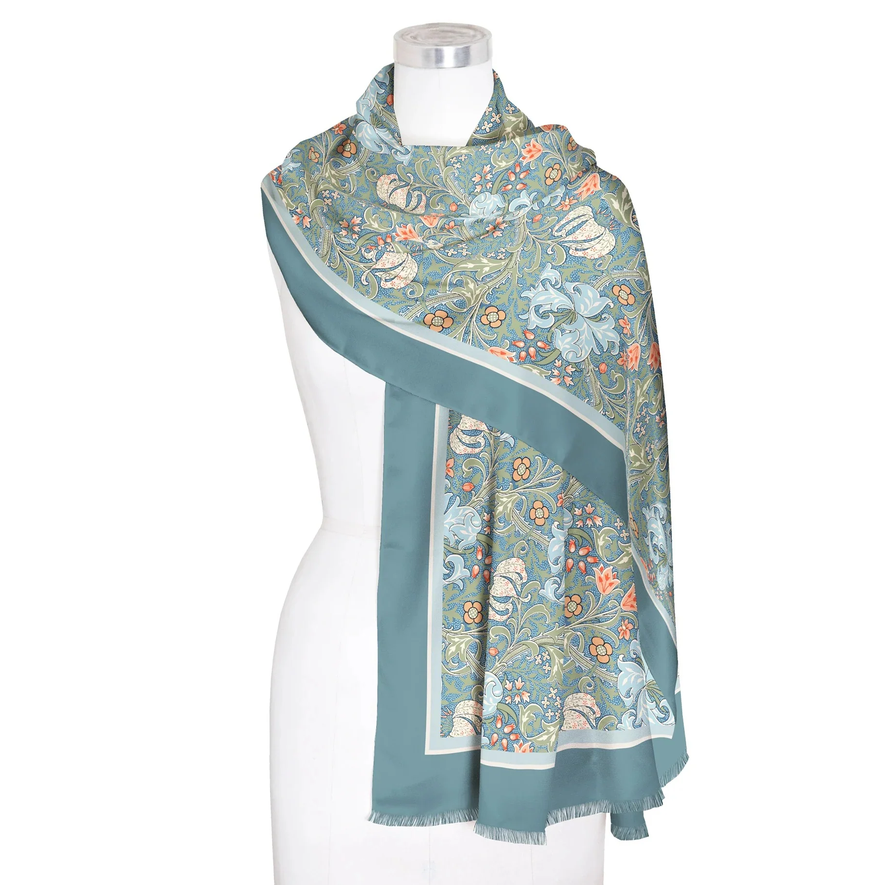 WILLIAM MORRIS GOLDEN LILY SILK SHAWL