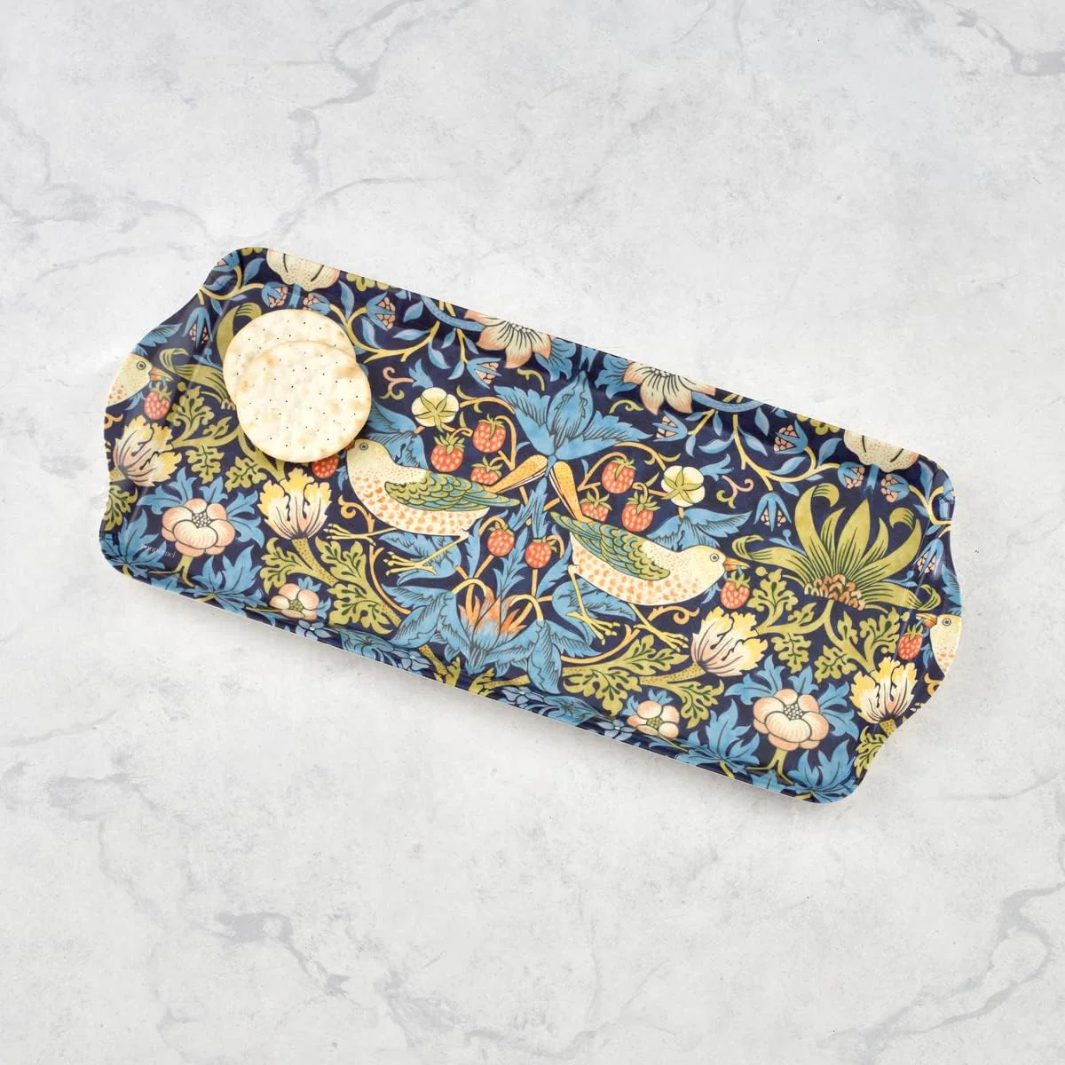 WILLIAM MORRIS STRAWBERRY THIEF SANDWICH TRAY - BLUE - Image 4