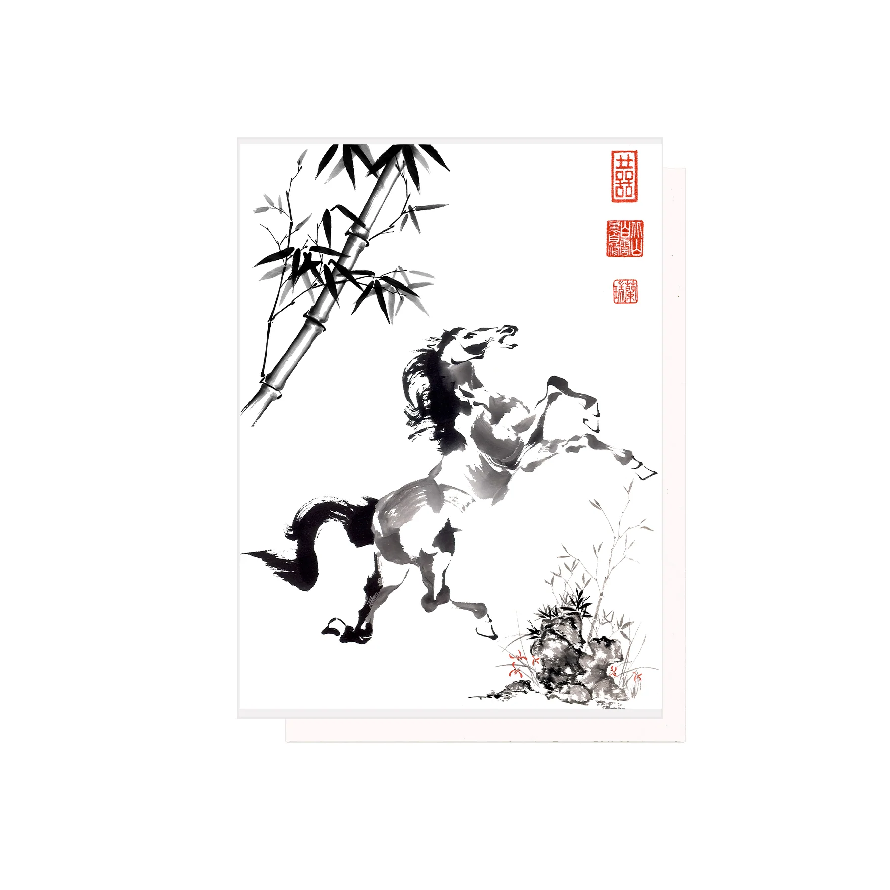 YEAR OF THE HORSE NOTE CARD